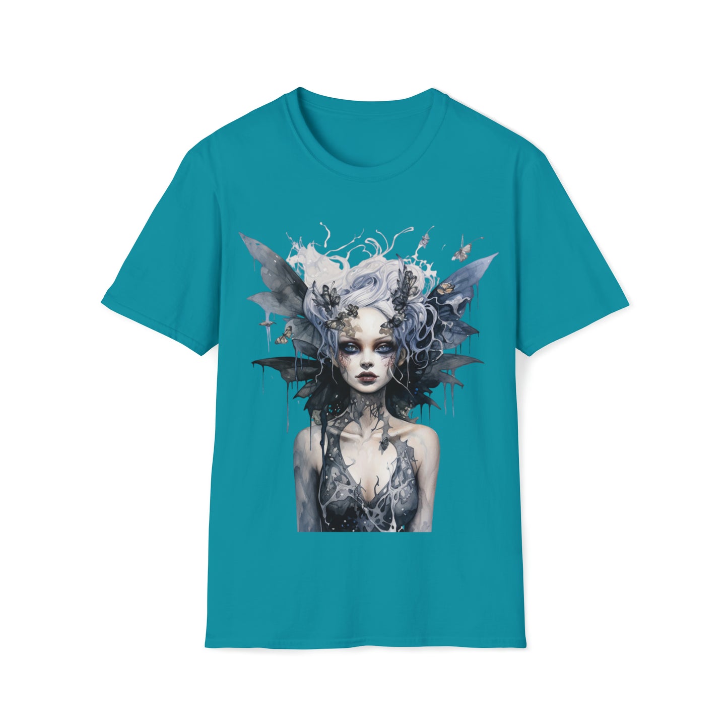 Horror Dark Fairies Watercolor Art Tee Shirt - Mystical Fantasy Fashion, Horror Fantasy,