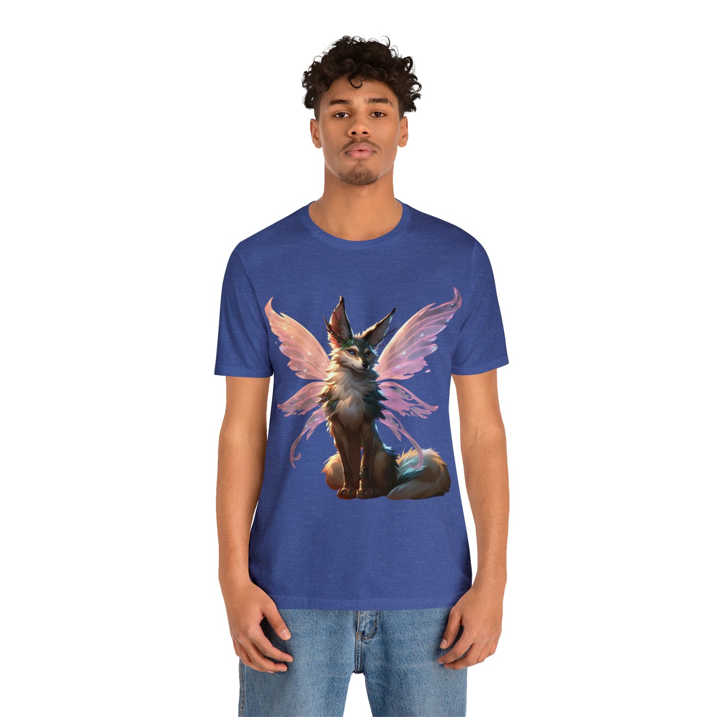 Enchanting Wolf Pixie Tee Shirt - Magical Design for Fantasy Lovers - Unisex Jersey Short Sleeve Tee