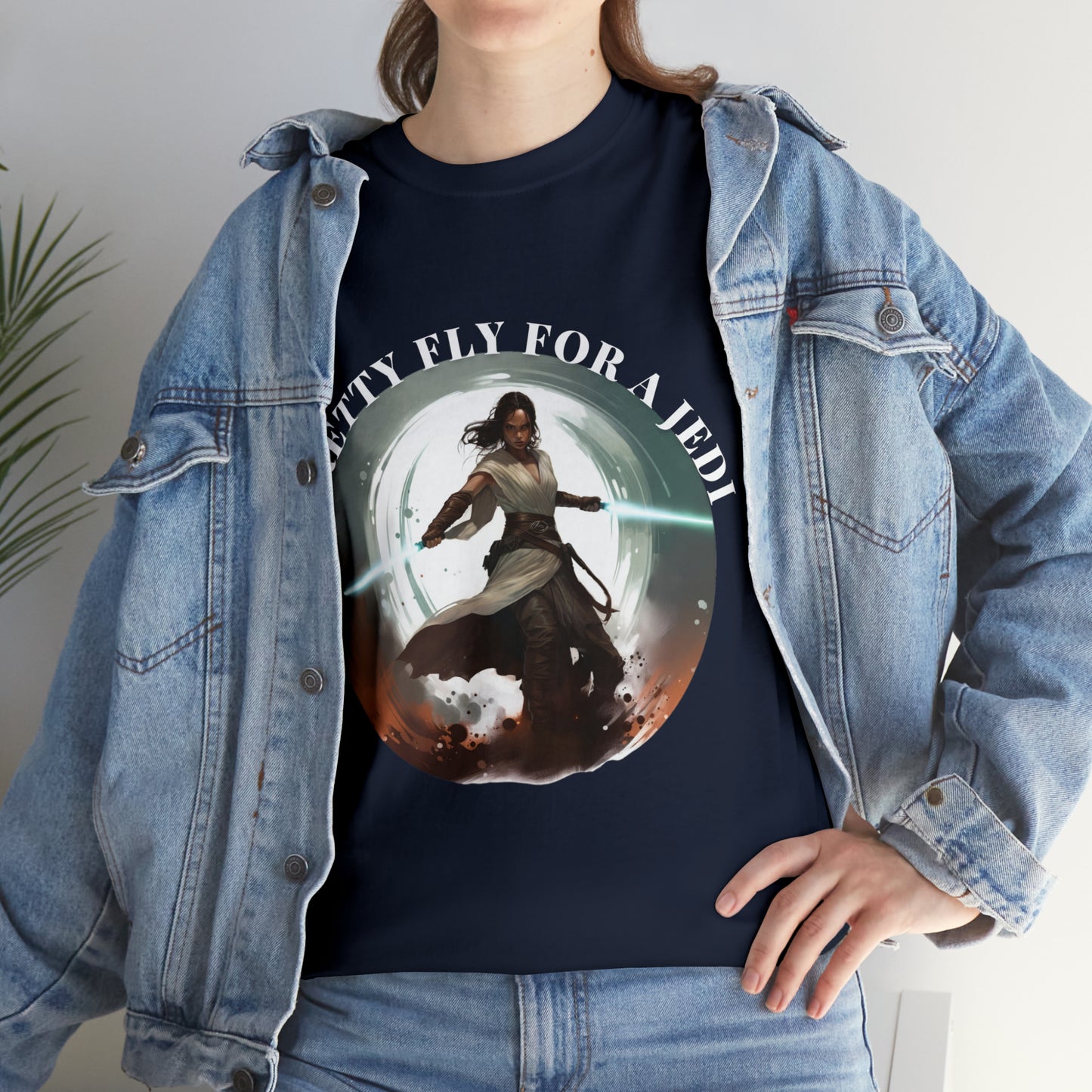 Pretty Fly for a Jedi Tee Shirt - Perfect Gift for Sci-Fi Fans Unisex Heavy Cotton Tee