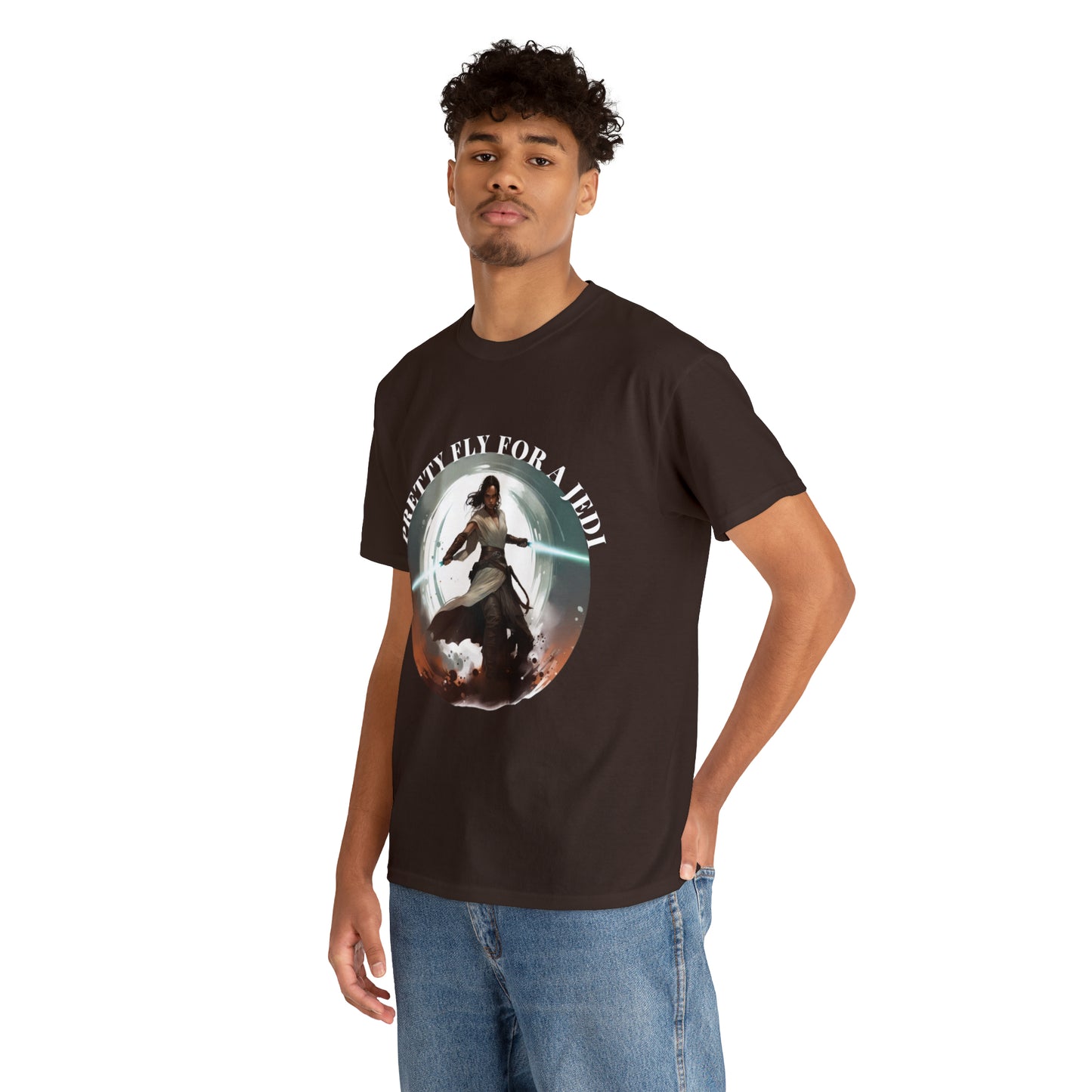 Pretty Fly for a Jedi Tee Shirt - Perfect Gift for Sci-Fi Fans Unisex Heavy Cotton Tee