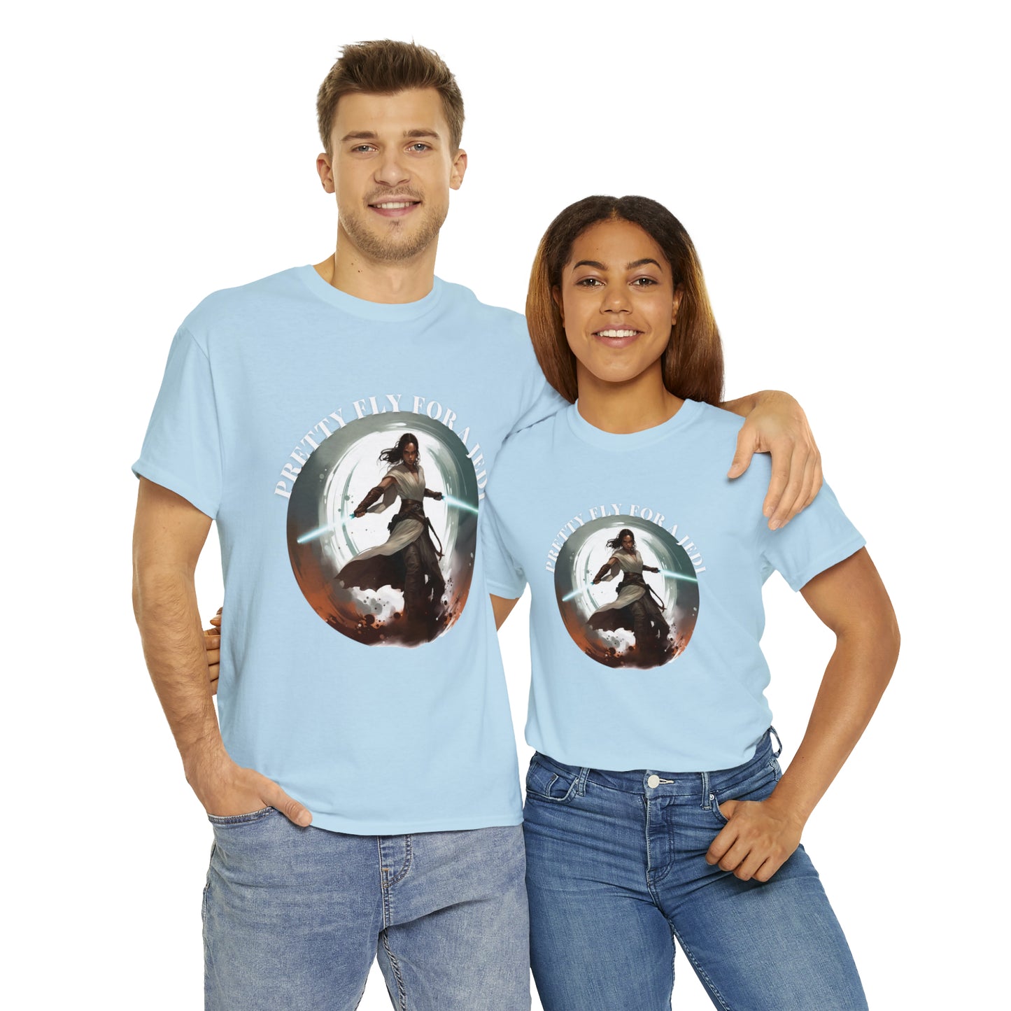 Pretty Fly for a Jedi Tee Shirt - Perfect Gift for Sci-Fi Fans Unisex Heavy Cotton Tee