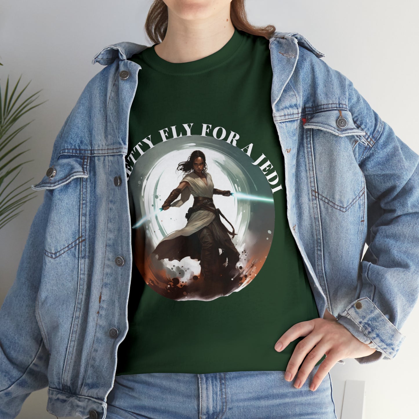 Pretty Fly for a Jedi Tee Shirt - Perfect Gift for Sci-Fi Fans Unisex Heavy Cotton Tee