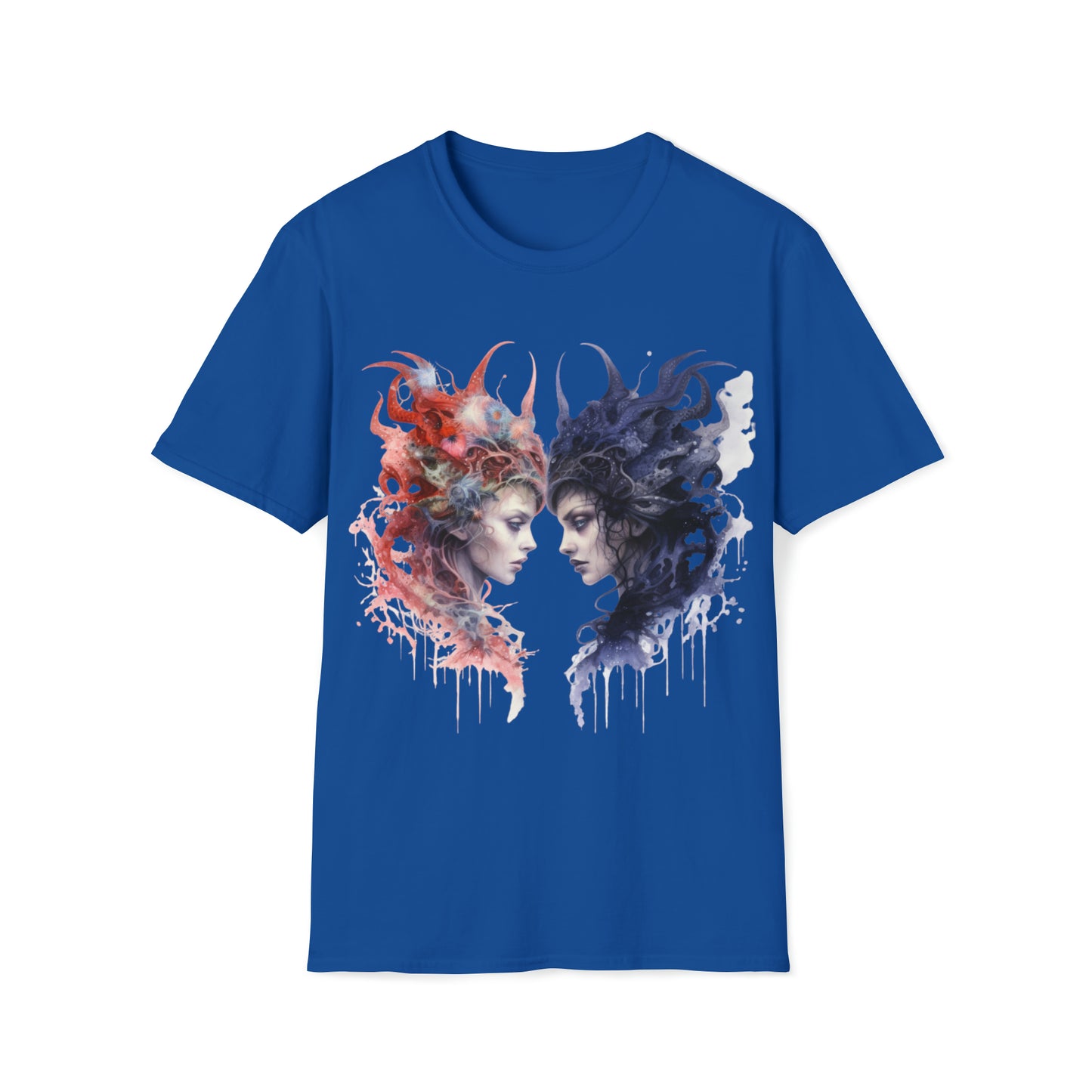 Cosmic Horror Dark Fairies Watercolor Art Tee Shirt