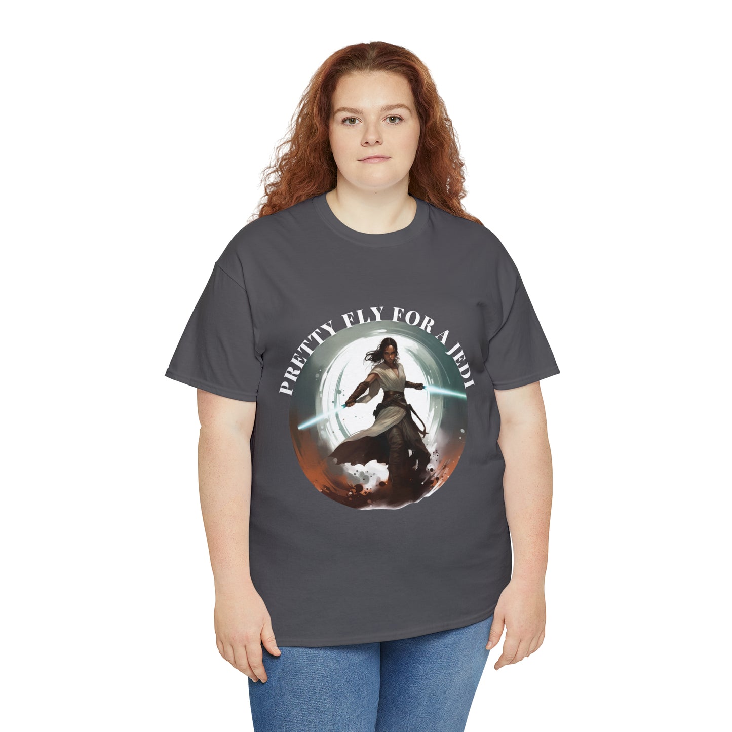 Pretty Fly for a Jedi Tee Shirt - Perfect Gift for Sci-Fi Fans Unisex Heavy Cotton Tee