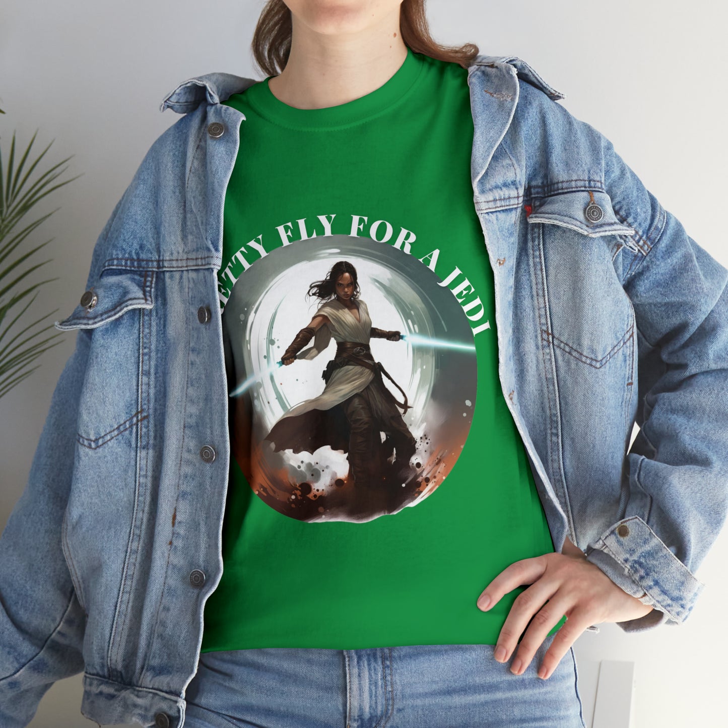 Pretty Fly for a Jedi Tee Shirt - Perfect Gift for Sci-Fi Fans Unisex Heavy Cotton Tee