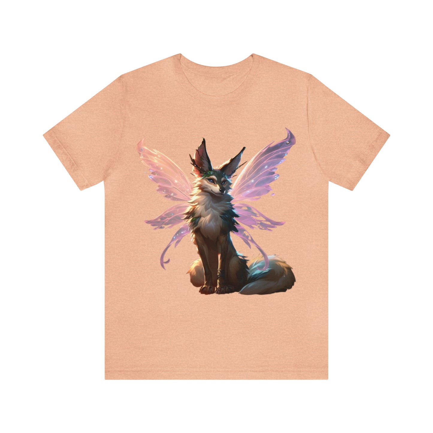 Enchanting Wolf Pixie Tee Shirt - Magical Design for Fantasy Lovers - Unisex Jersey Short Sleeve Tee