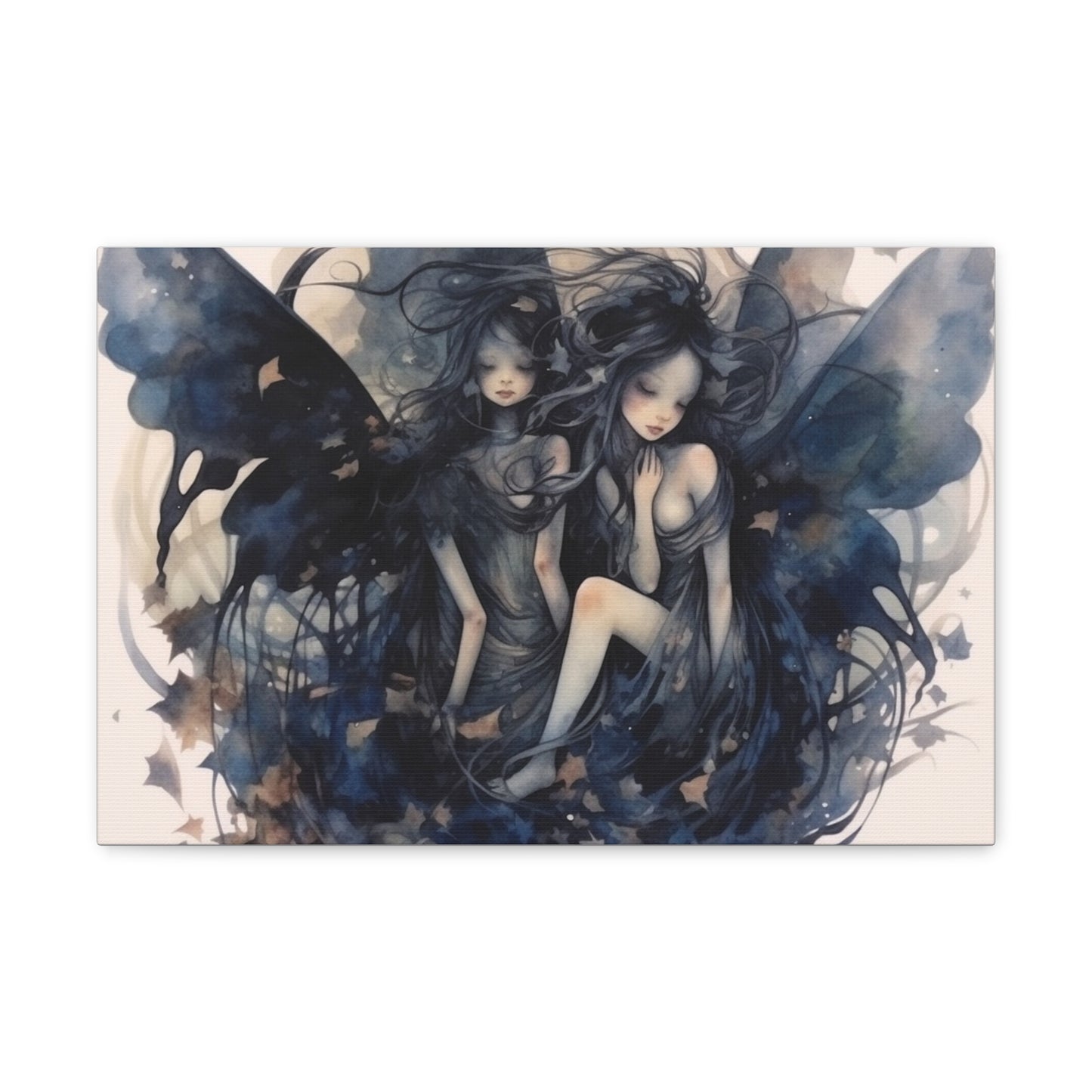 Dark Fairies Watercolor art Canvas Gallery Wraps