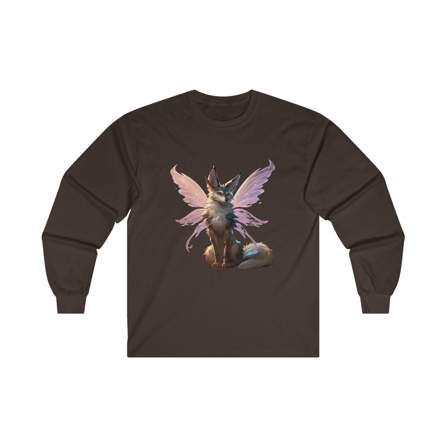 Enchanting Wolf Pixie Tee Shirt - Ultra Cotton Long Sleeve Tee