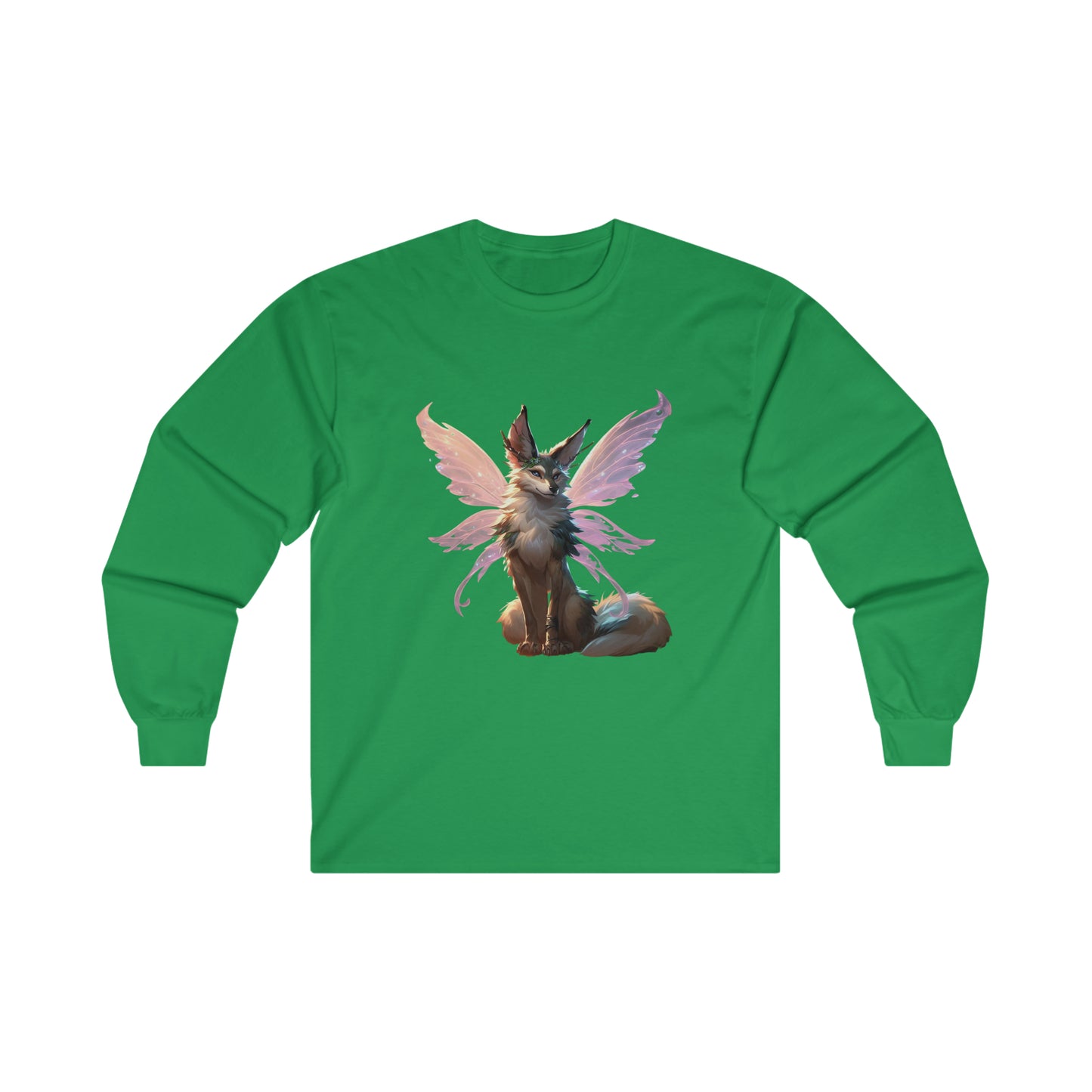 Enchanting Wolf Pixie Tee Shirt - Ultra Cotton Long Sleeve Tee