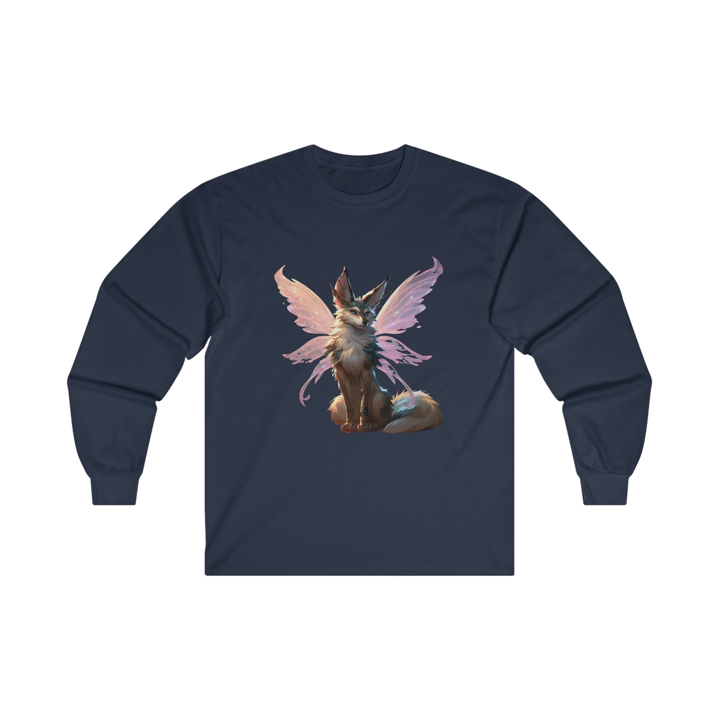 Enchanting Wolf Pixie Tee Shirt - Ultra Cotton Long Sleeve Tee