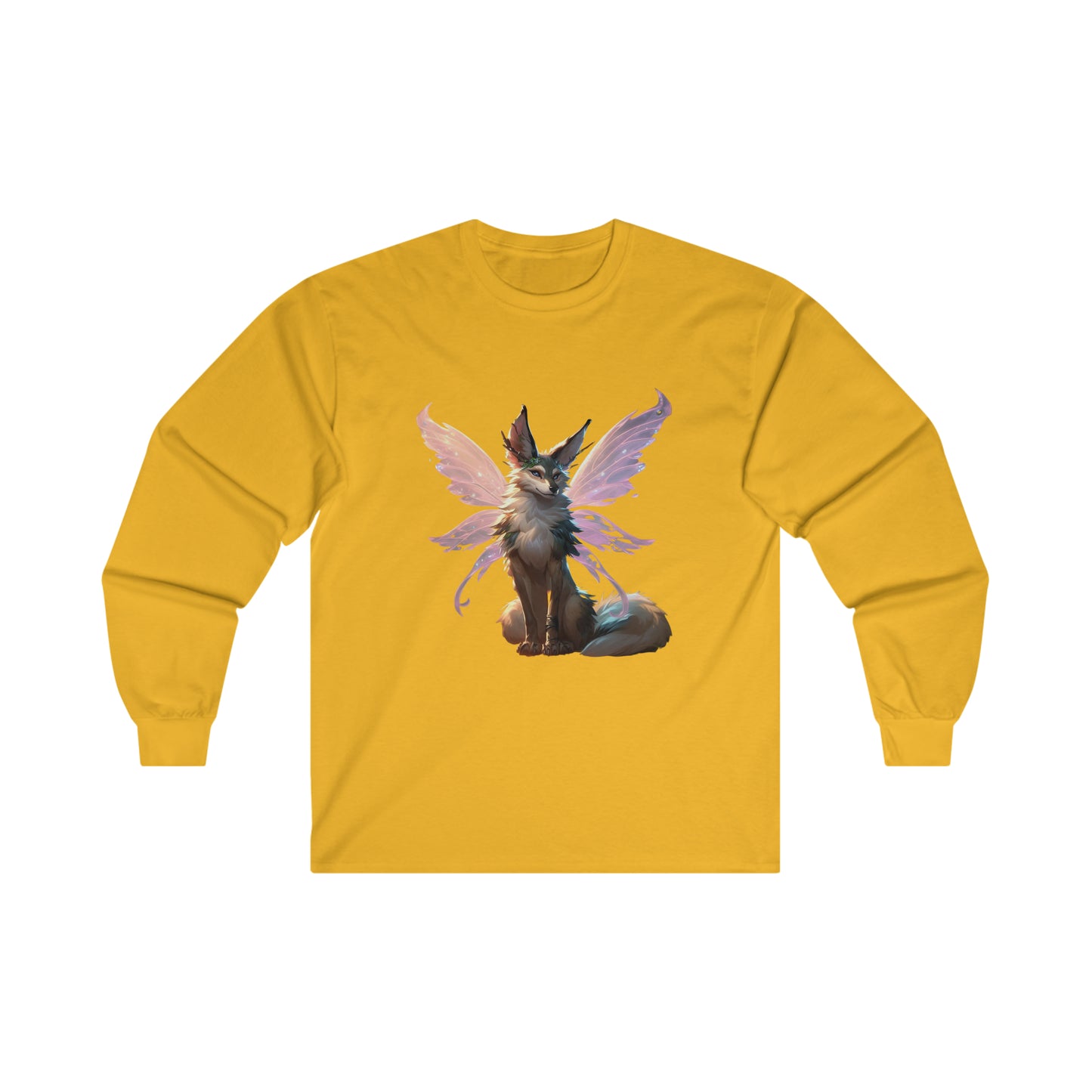 Enchanting Wolf Pixie Tee Shirt - Ultra Cotton Long Sleeve Tee