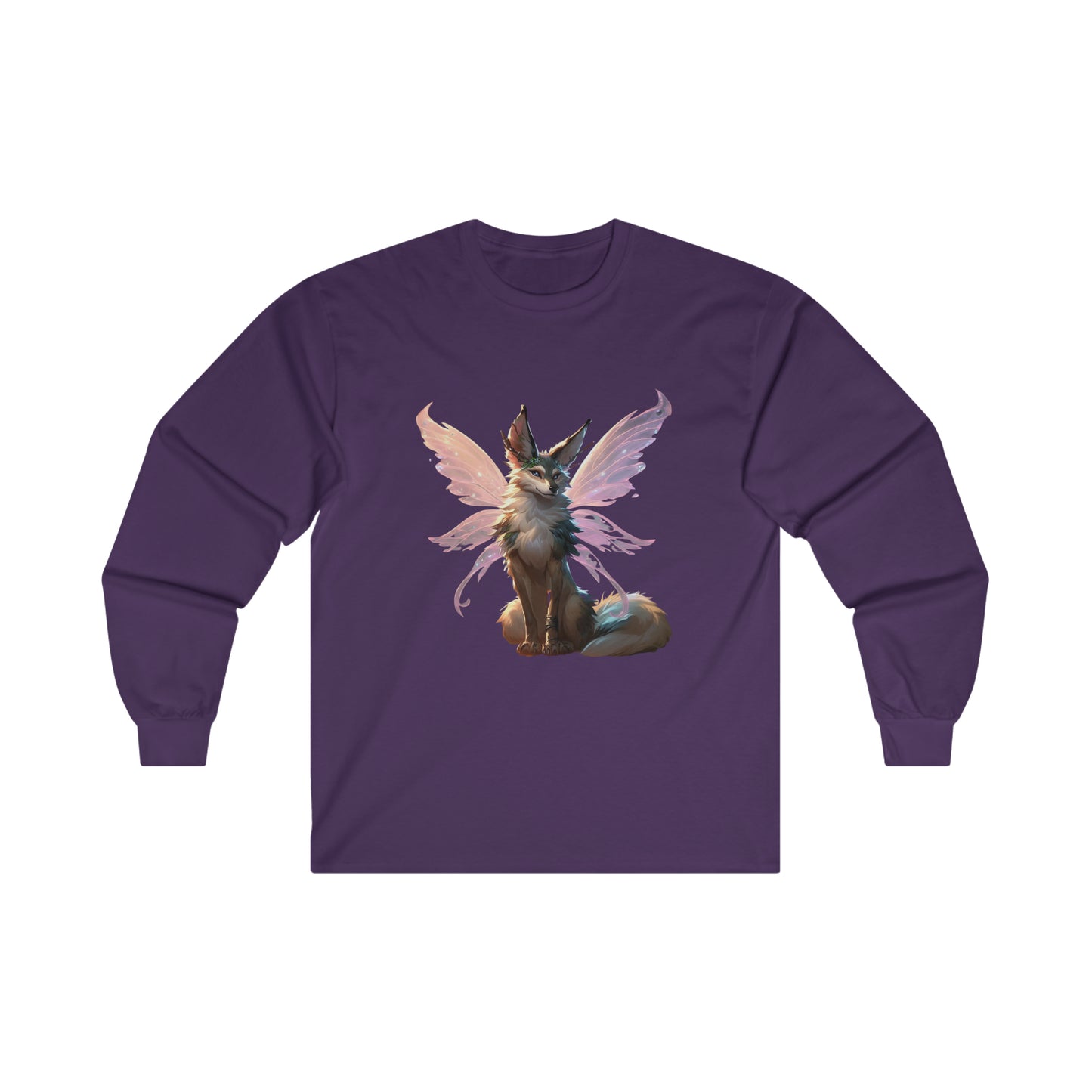Enchanting Wolf Pixie Tee Shirt - Ultra Cotton Long Sleeve Tee