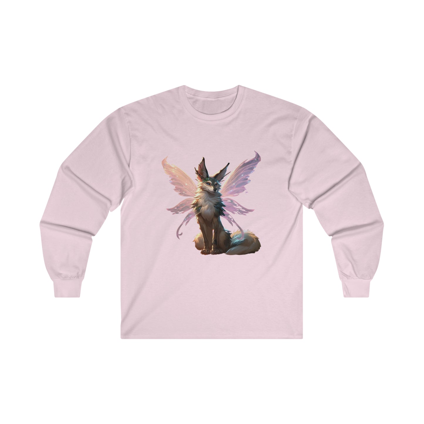 Enchanting Wolf Pixie Tee Shirt - Ultra Cotton Long Sleeve Tee