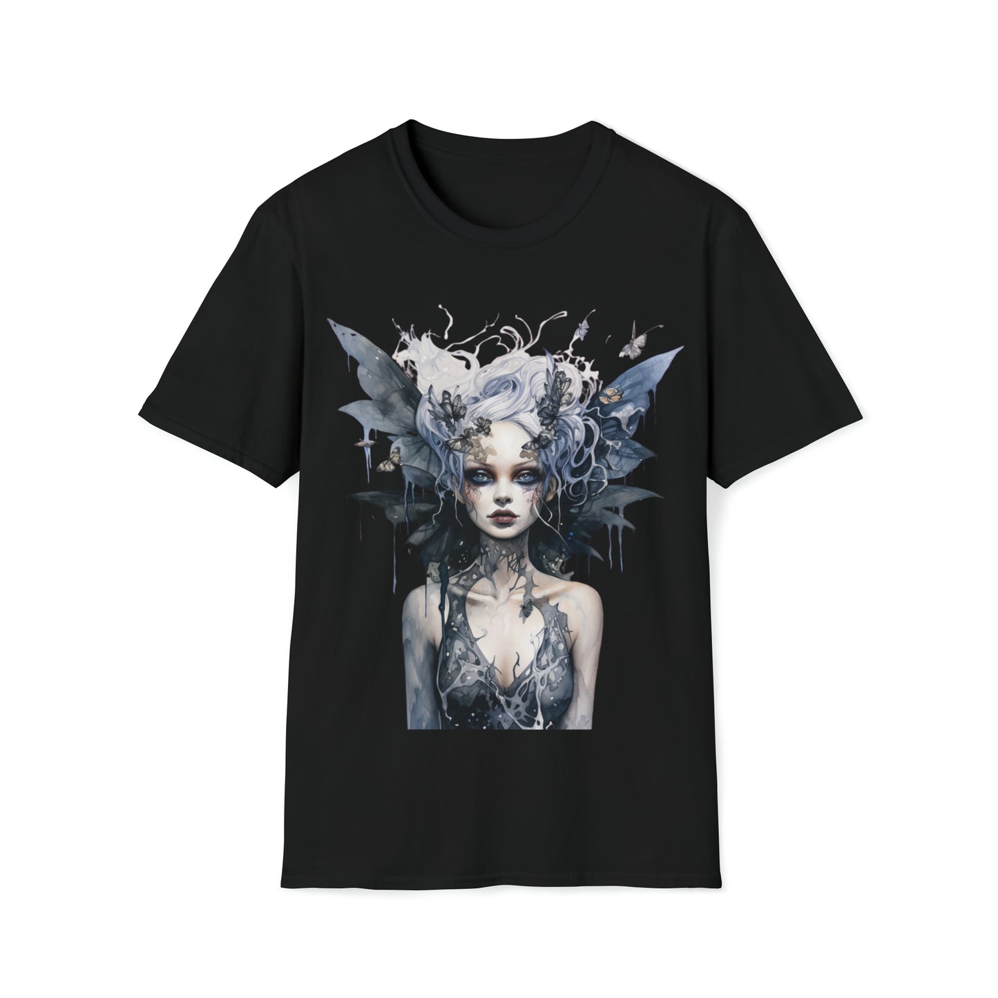 Horror Dark Fairies Watercolor Art Tee Shirt - Mystical Fantasy Fashion, Horror Fantasy,