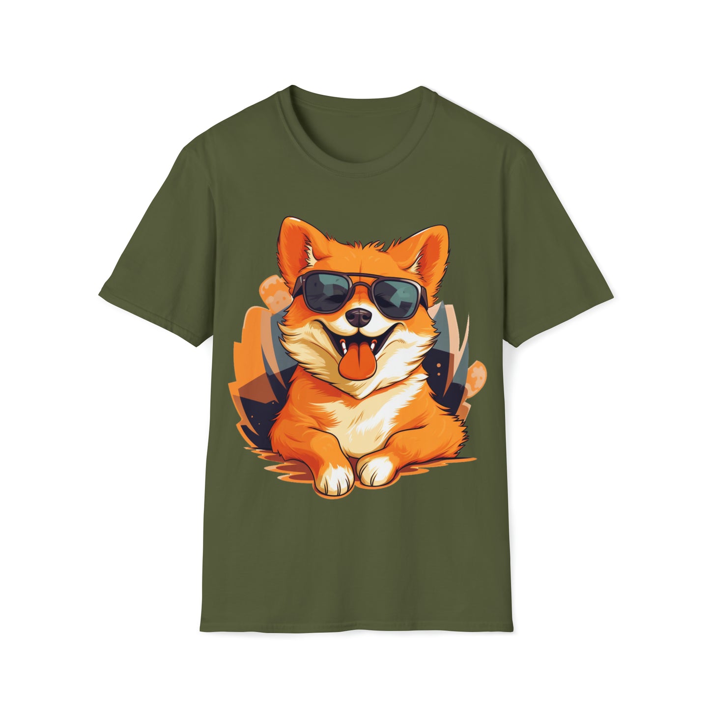 Happy Pup with Sunglasses T-Shirt - Fun and Lively Dog Apparel