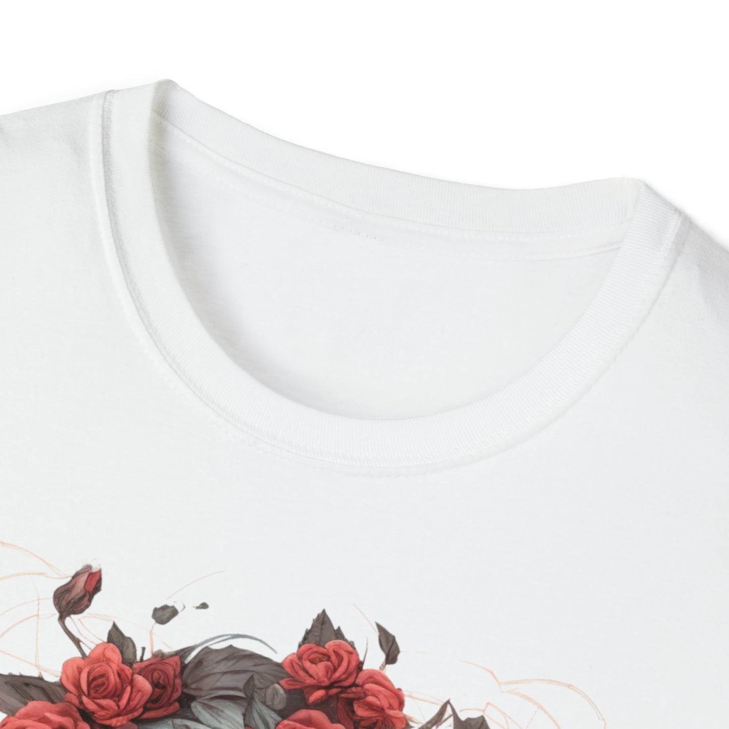 Mystical Fantasy Skeletal Fairy - Skulls and Roses, Skeletal Fairy, Skulls and Roses, Beautiful Woman Sculpture, Gothic Fantasy Art, T-Shirt