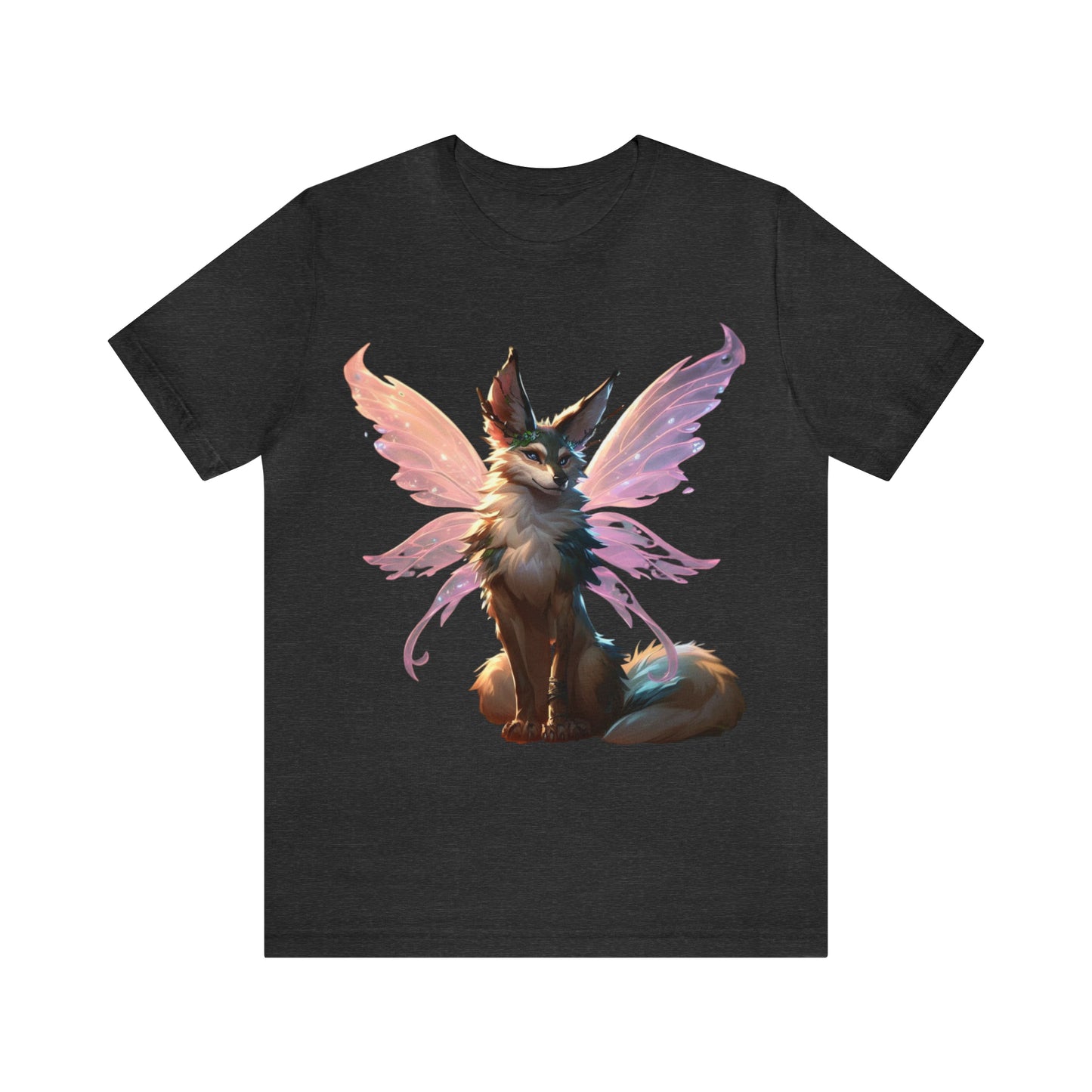 Enchanting Wolf Pixie Tee Shirt - Magical Design for Fantasy Lovers - Unisex Jersey Short Sleeve Tee