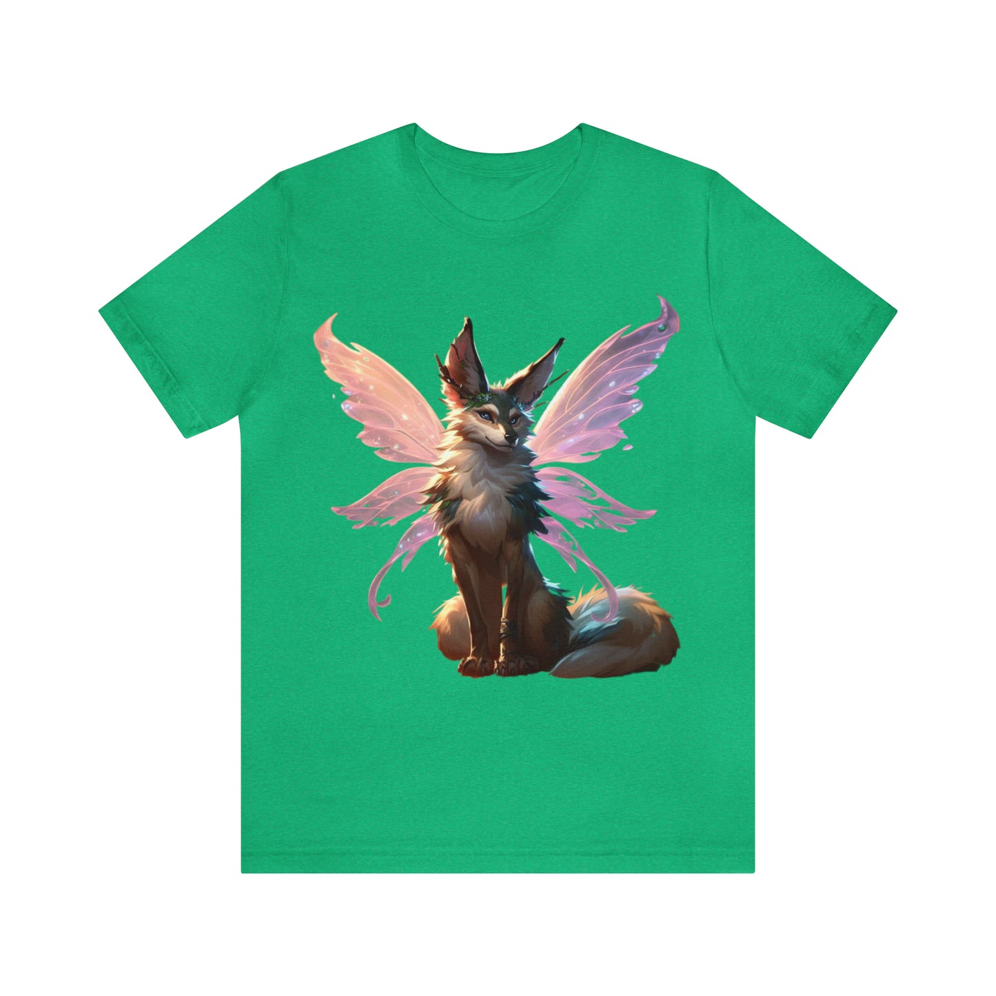 Enchanting Wolf Pixie Tee Shirt - Magical Design for Fantasy Lovers - Unisex Jersey Short Sleeve Tee