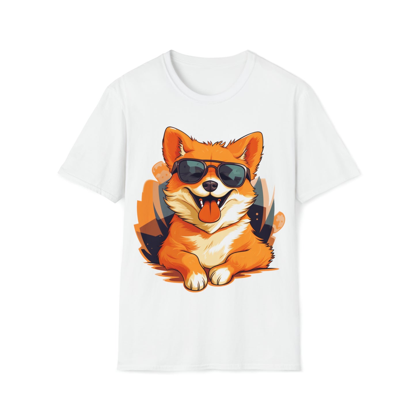 Happy Pup with Sunglasses T-Shirt - Fun and Lively Dog Apparel