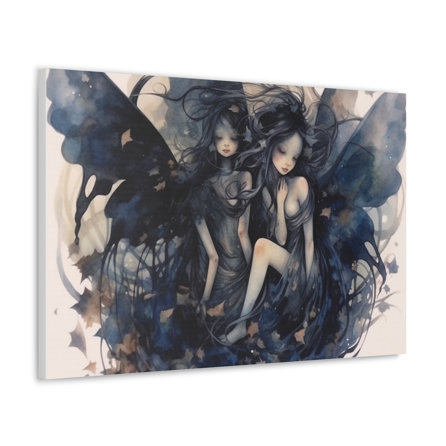 Dark Fairies Watercolor art Canvas Gallery Wraps