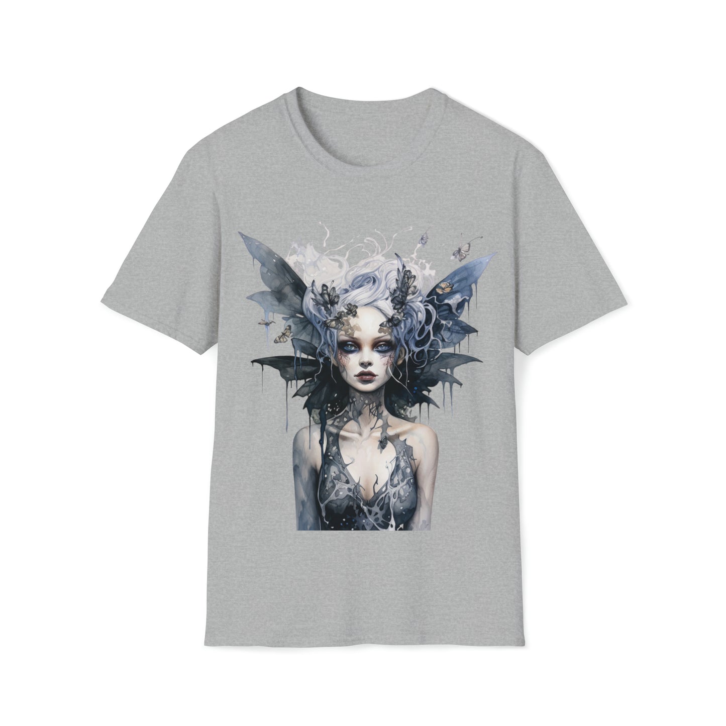 Horror Dark Fairies Watercolor Art Tee Shirt - Mystical Fantasy Fashion, Horror Fantasy,