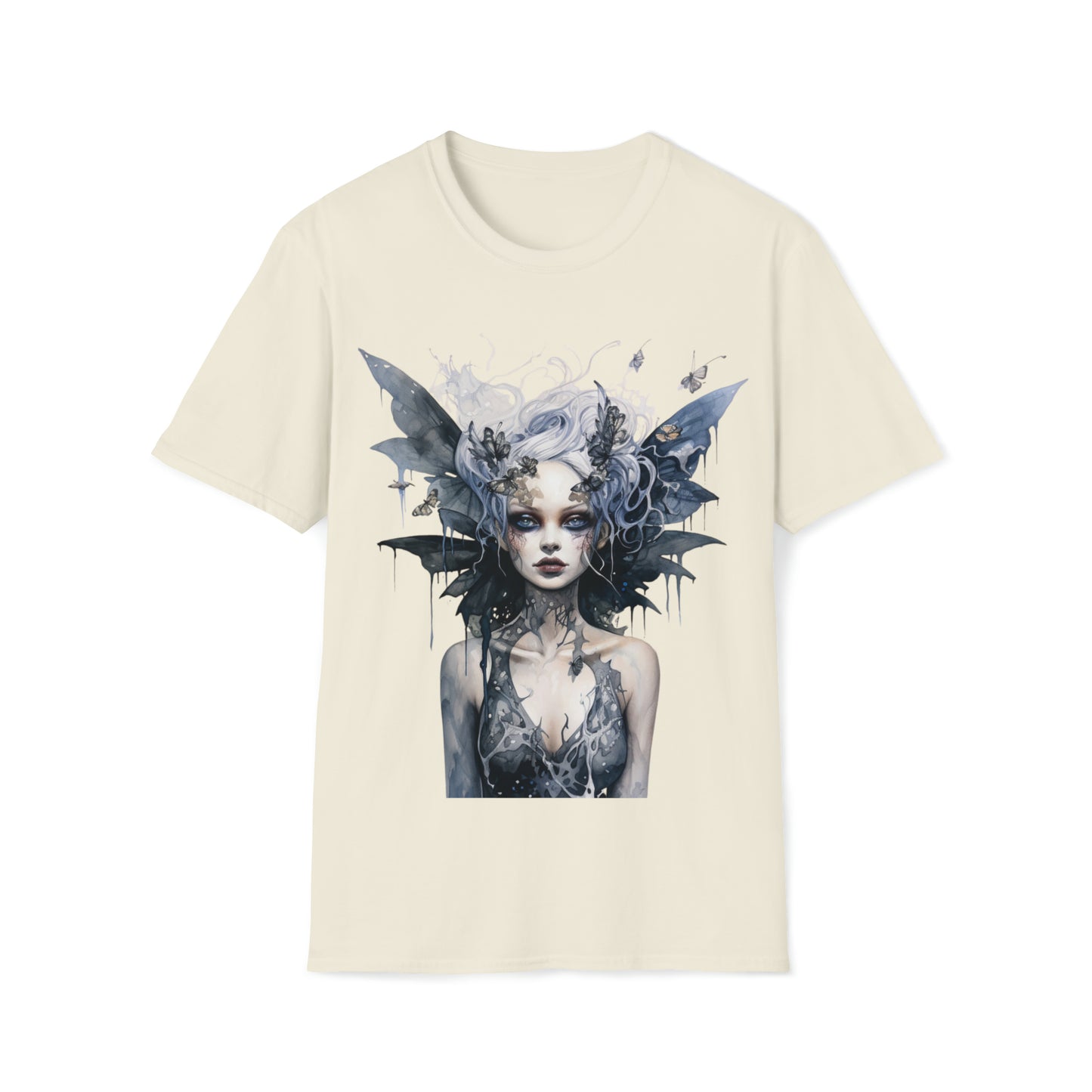 Horror Dark Fairies Watercolor Art Tee Shirt - Mystical Fantasy Fashion, Horror Fantasy,