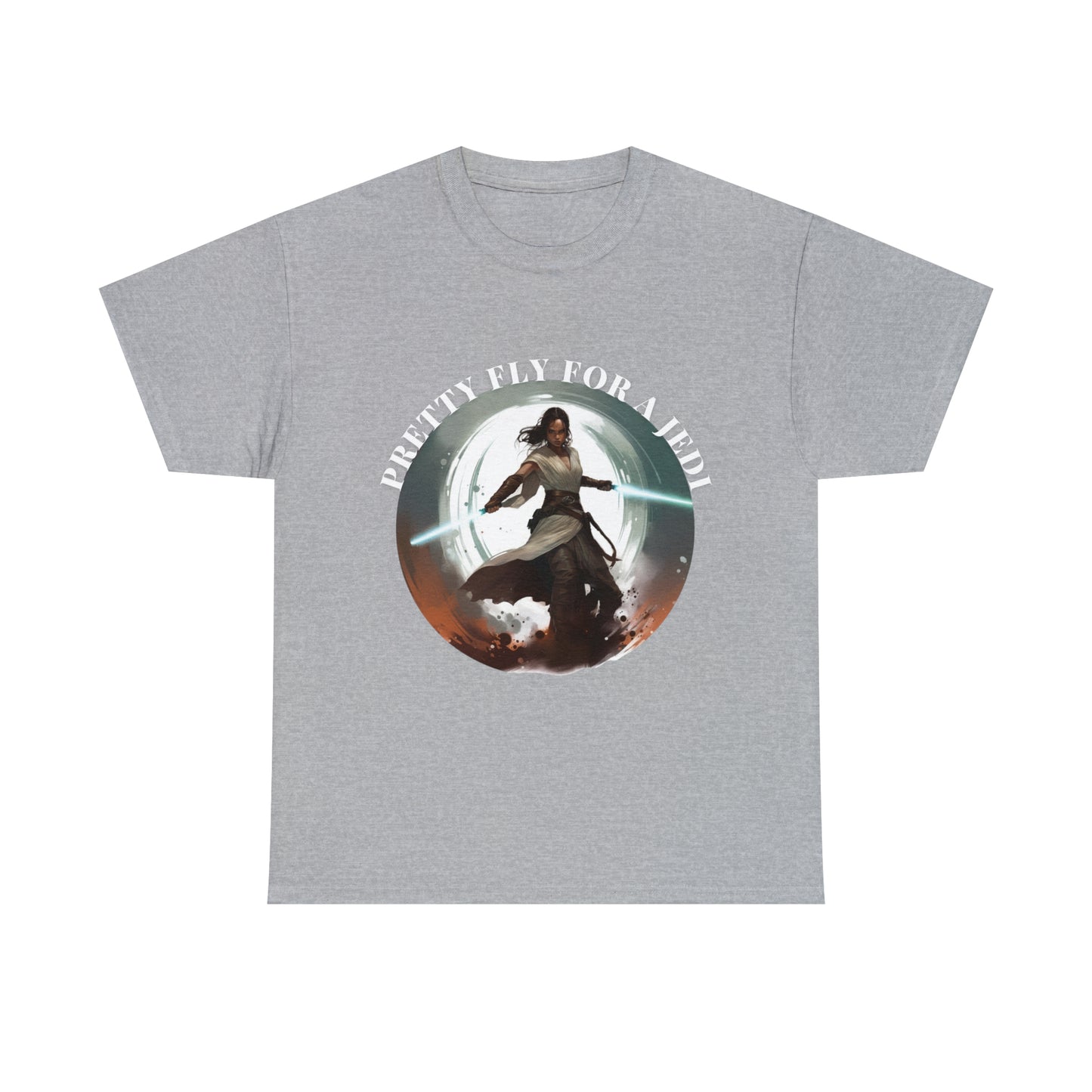 Pretty Fly for a Jedi Tee Shirt - Perfect Gift for Sci-Fi Fans Unisex Heavy Cotton Tee