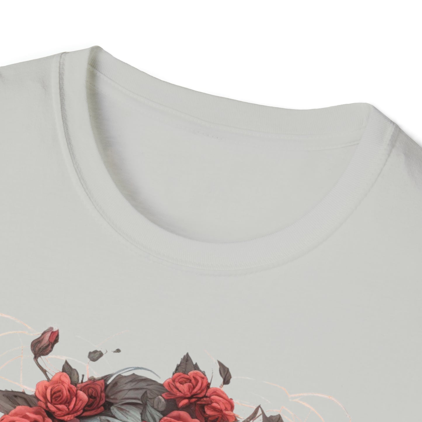 Mystical Fantasy Skeletal Fairy - Skulls and Roses, Skeletal Fairy, Skulls and Roses, Beautiful Woman Sculpture, Gothic Fantasy Art, T-Shirt