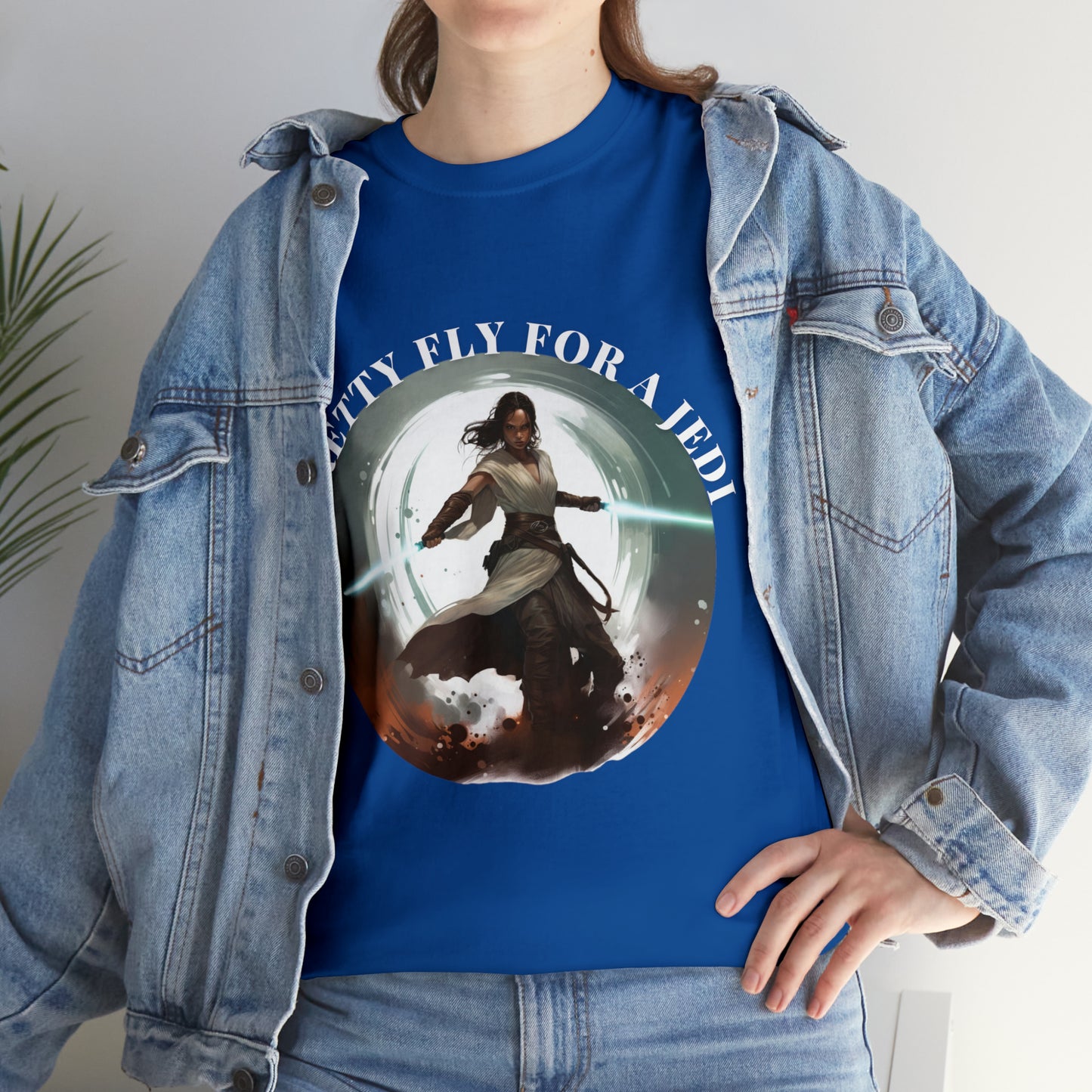 Pretty Fly for a Jedi Tee Shirt - Perfect Gift for Sci-Fi Fans Unisex Heavy Cotton Tee