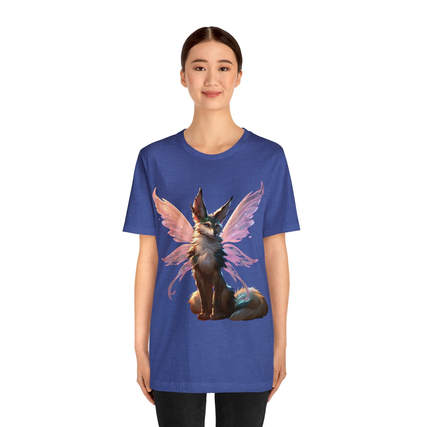 Enchanting Wolf Pixie Tee Shirt - Magical Design for Fantasy Lovers - Unisex Jersey Short Sleeve Tee