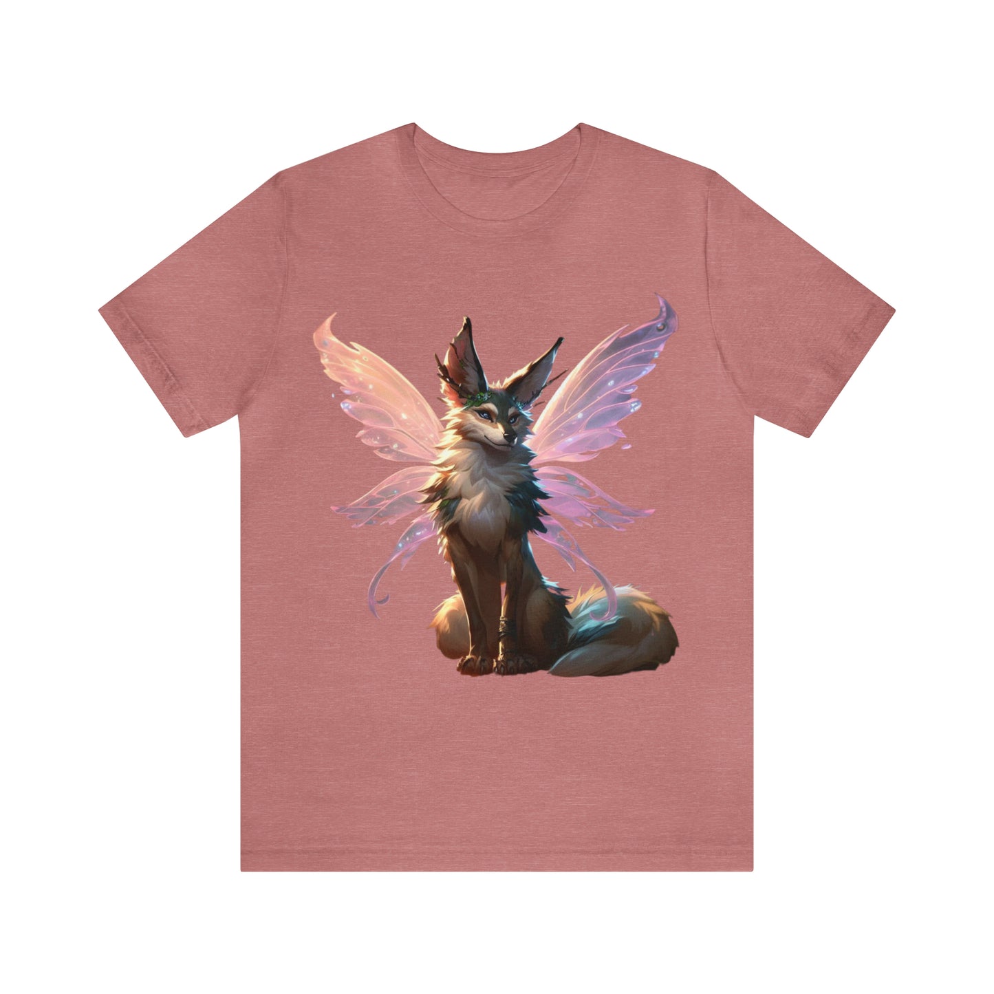 Enchanting Wolf Pixie Tee Shirt - Magical Design for Fantasy Lovers - Unisex Jersey Short Sleeve Tee