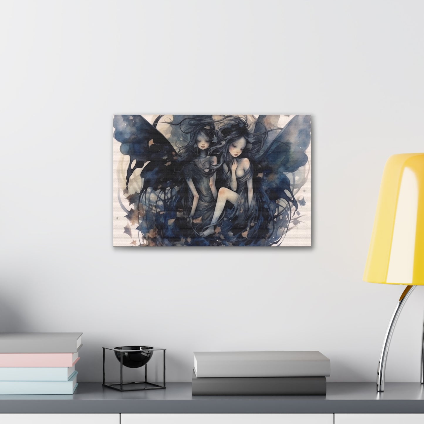 Dark Fairies Watercolor art Canvas Gallery Wraps