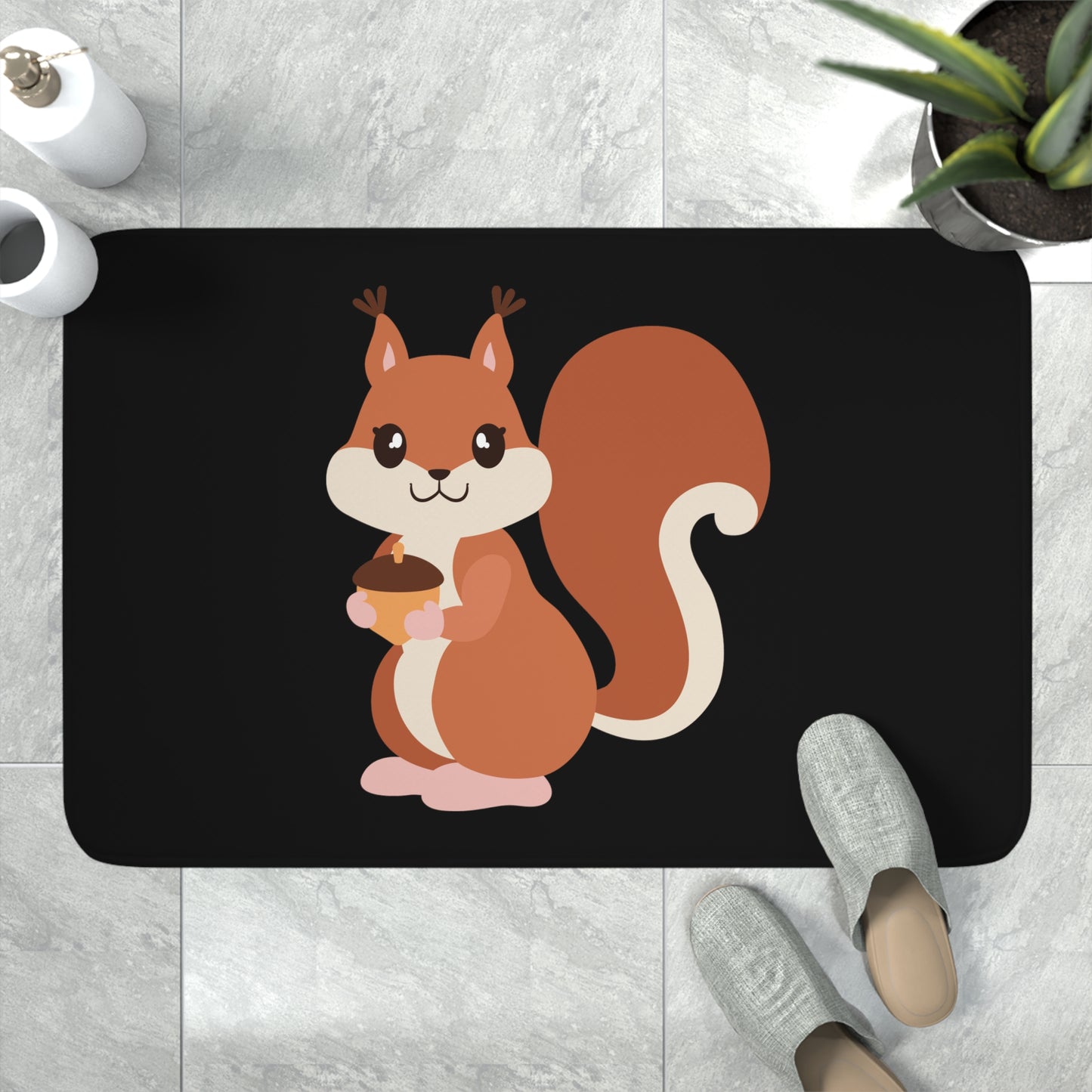 Squirrel Memory Foam Bath Mat