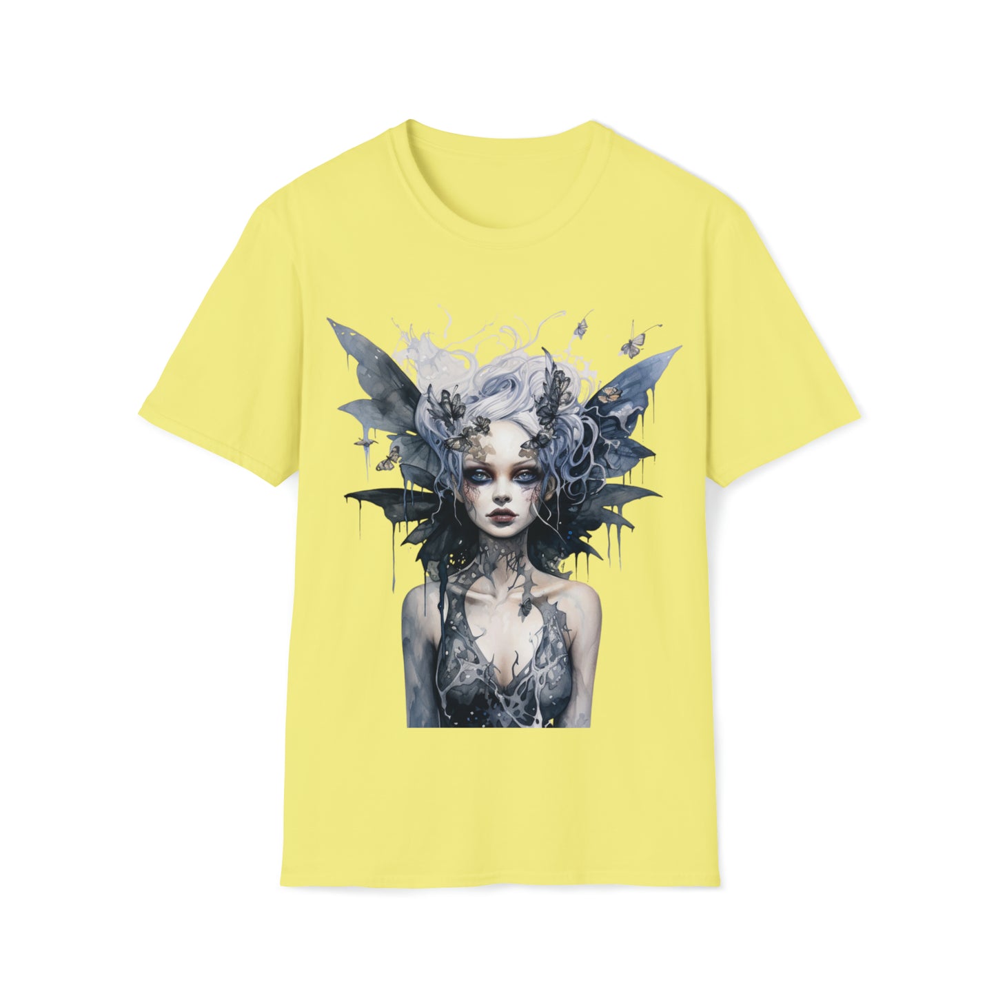 Horror Dark Fairies Watercolor Art Tee Shirt - Mystical Fantasy Fashion, Horror Fantasy,