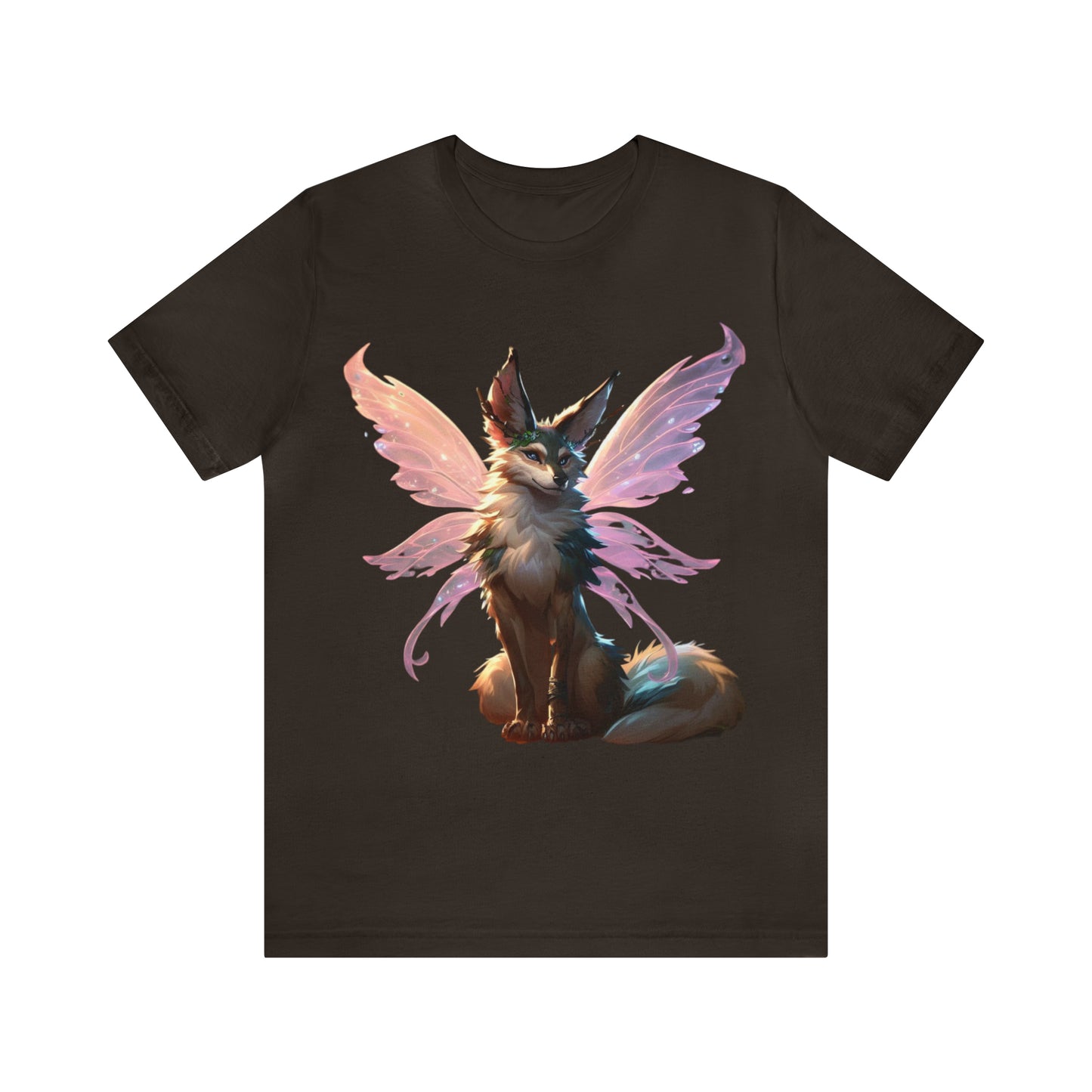 Enchanting Wolf Pixie Tee Shirt - Magical Design for Fantasy Lovers - Unisex Jersey Short Sleeve Tee