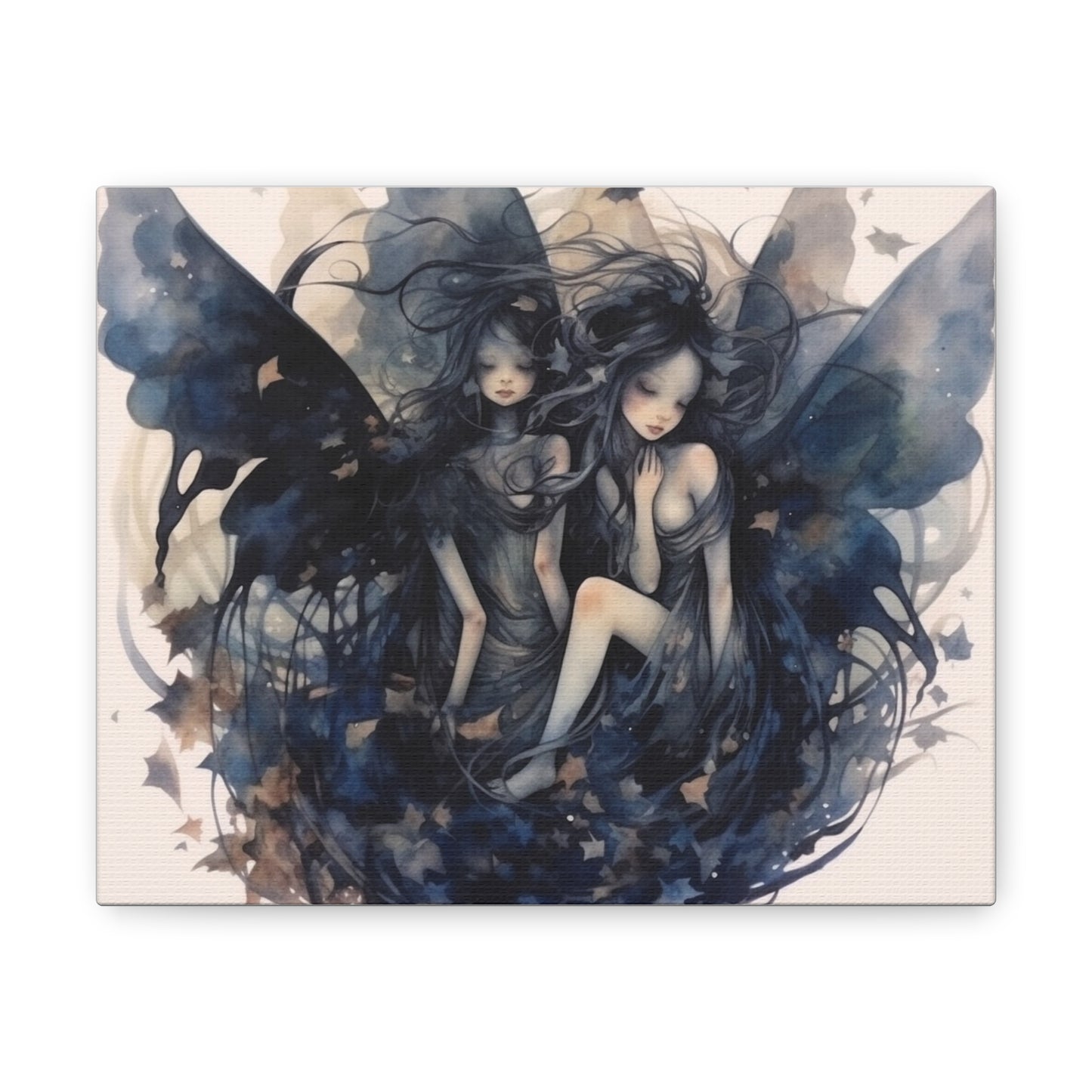 Dark Fairies Watercolor art Canvas Gallery Wraps