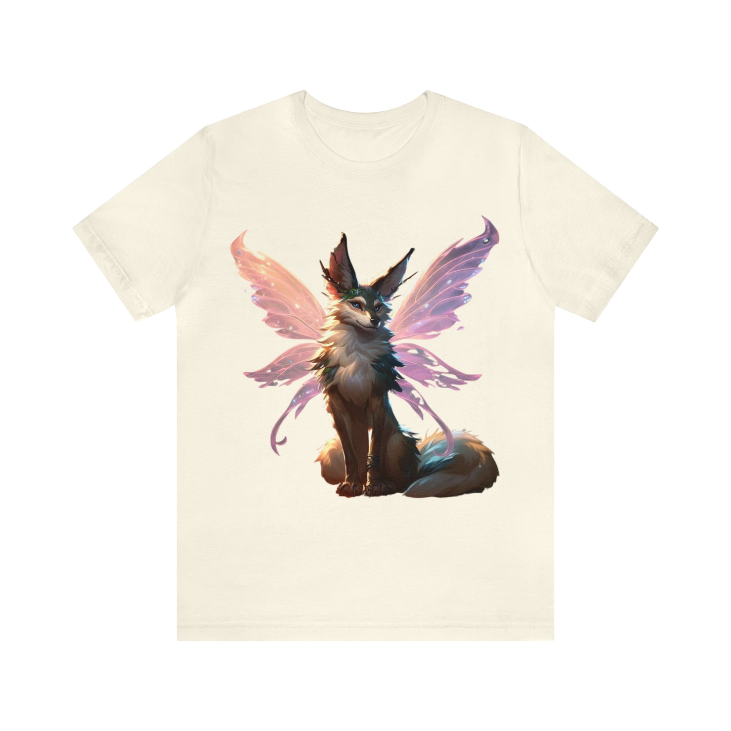 Enchanting Wolf Pixie Tee Shirt - Magical Design for Fantasy Lovers - Unisex Jersey Short Sleeve Tee