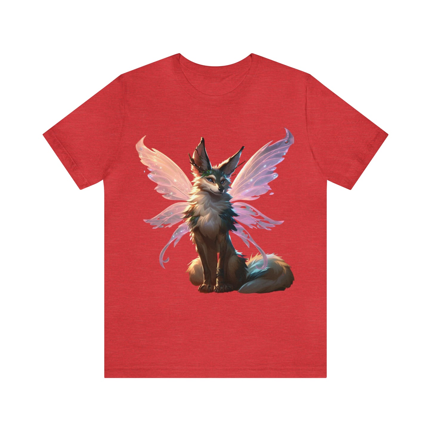 Enchanting Wolf Pixie Tee Shirt - Magical Design for Fantasy Lovers - Unisex Jersey Short Sleeve Tee