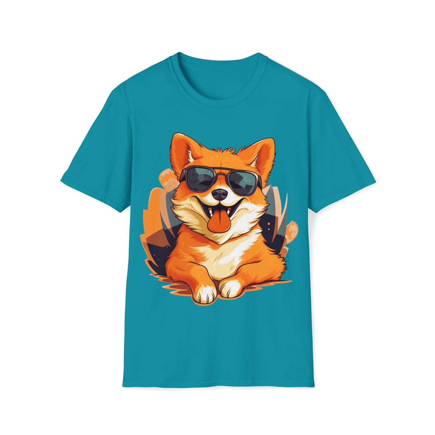 Happy Pup with Sunglasses T-Shirt - Fun and Lively Dog Apparel
