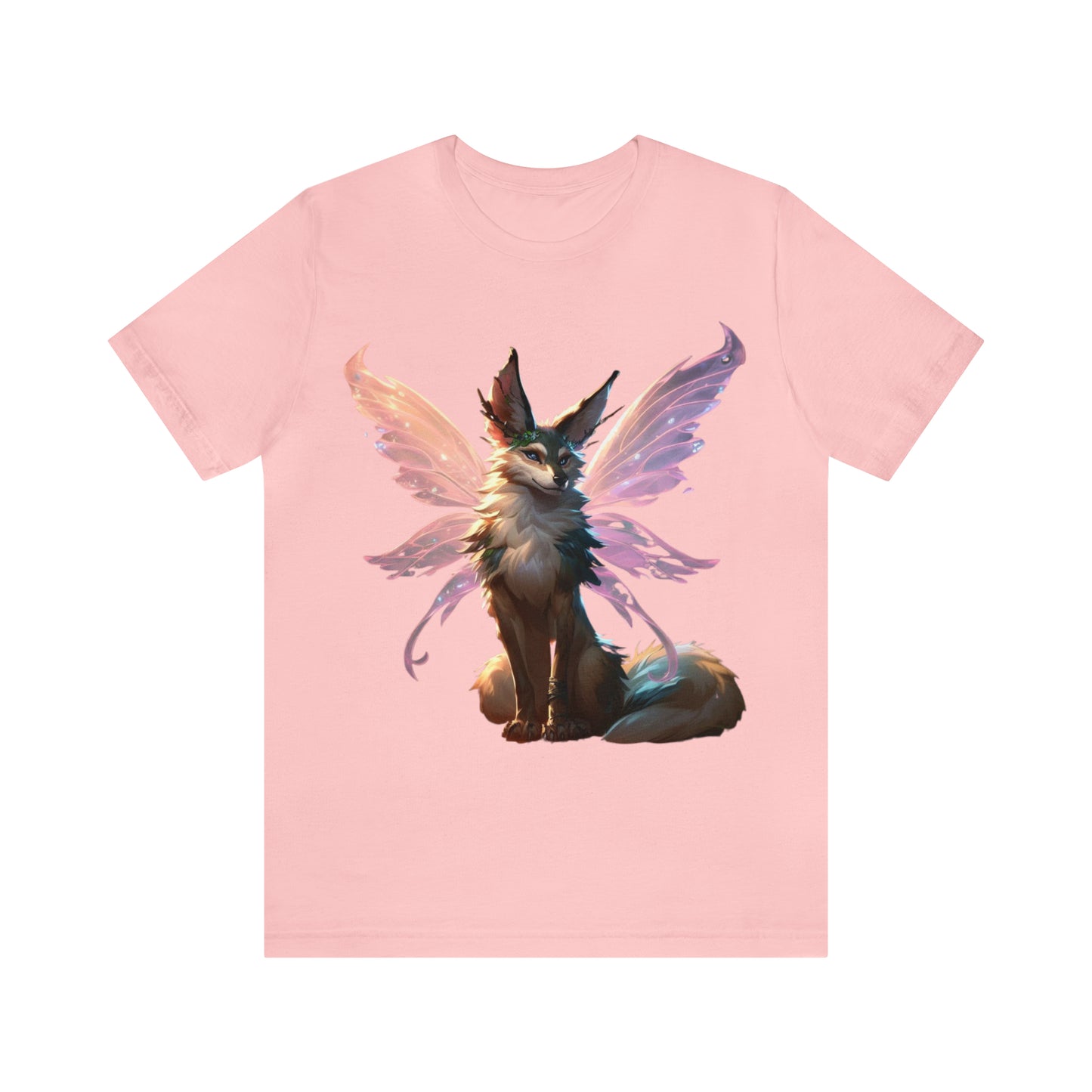Enchanting Wolf Pixie Tee Shirt - Magical Design for Fantasy Lovers - Unisex Jersey Short Sleeve Tee