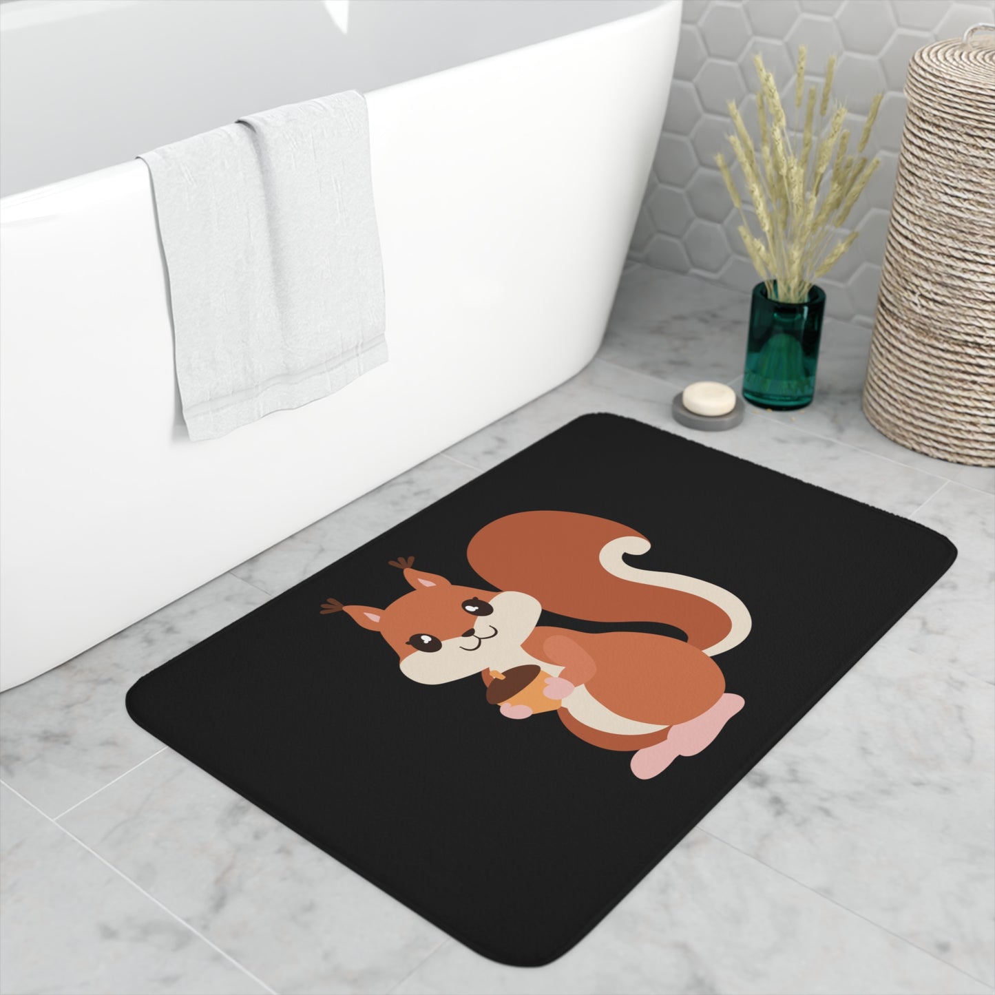 Squirrel Memory Foam Bath Mat
