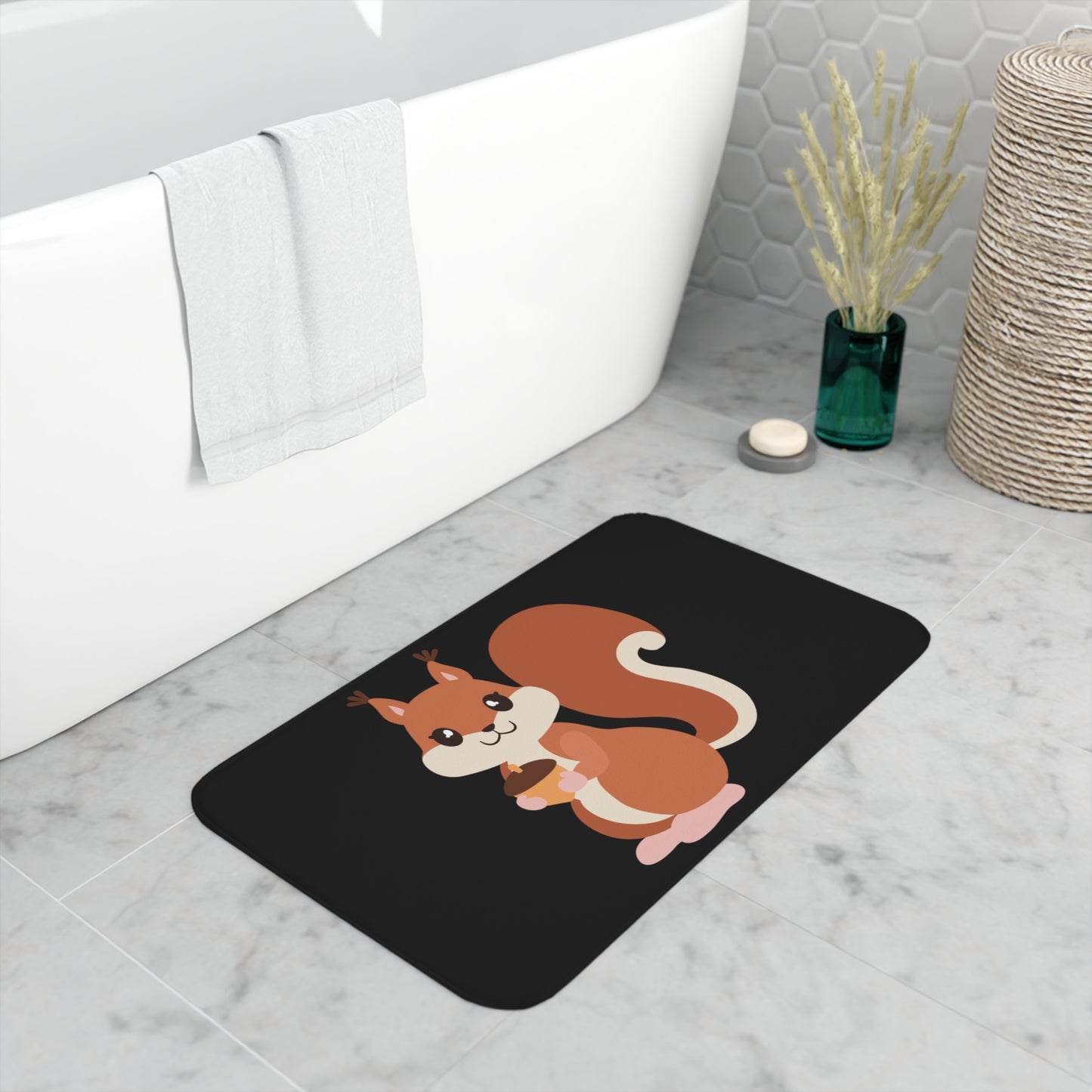 Squirrel Memory Foam Bath Mat
