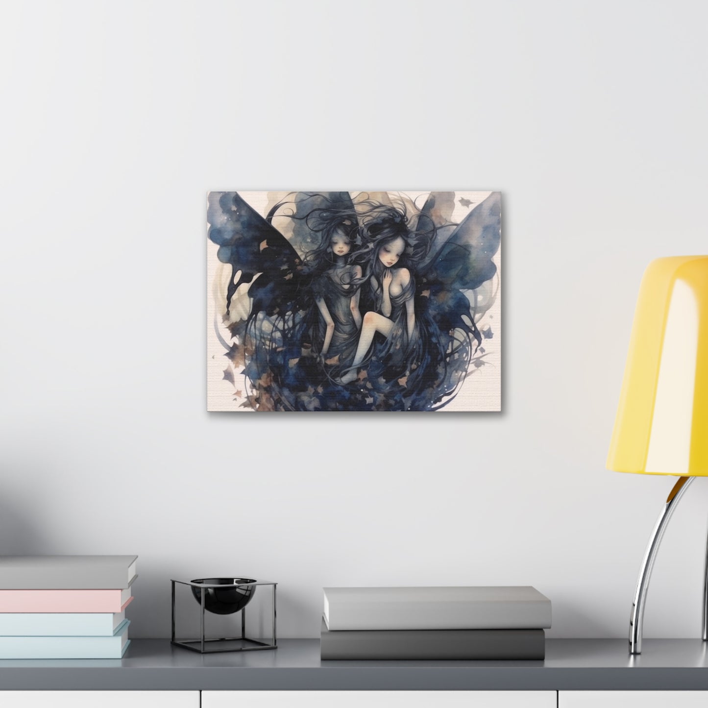 Dark Fairies Watercolor art Canvas Gallery Wraps