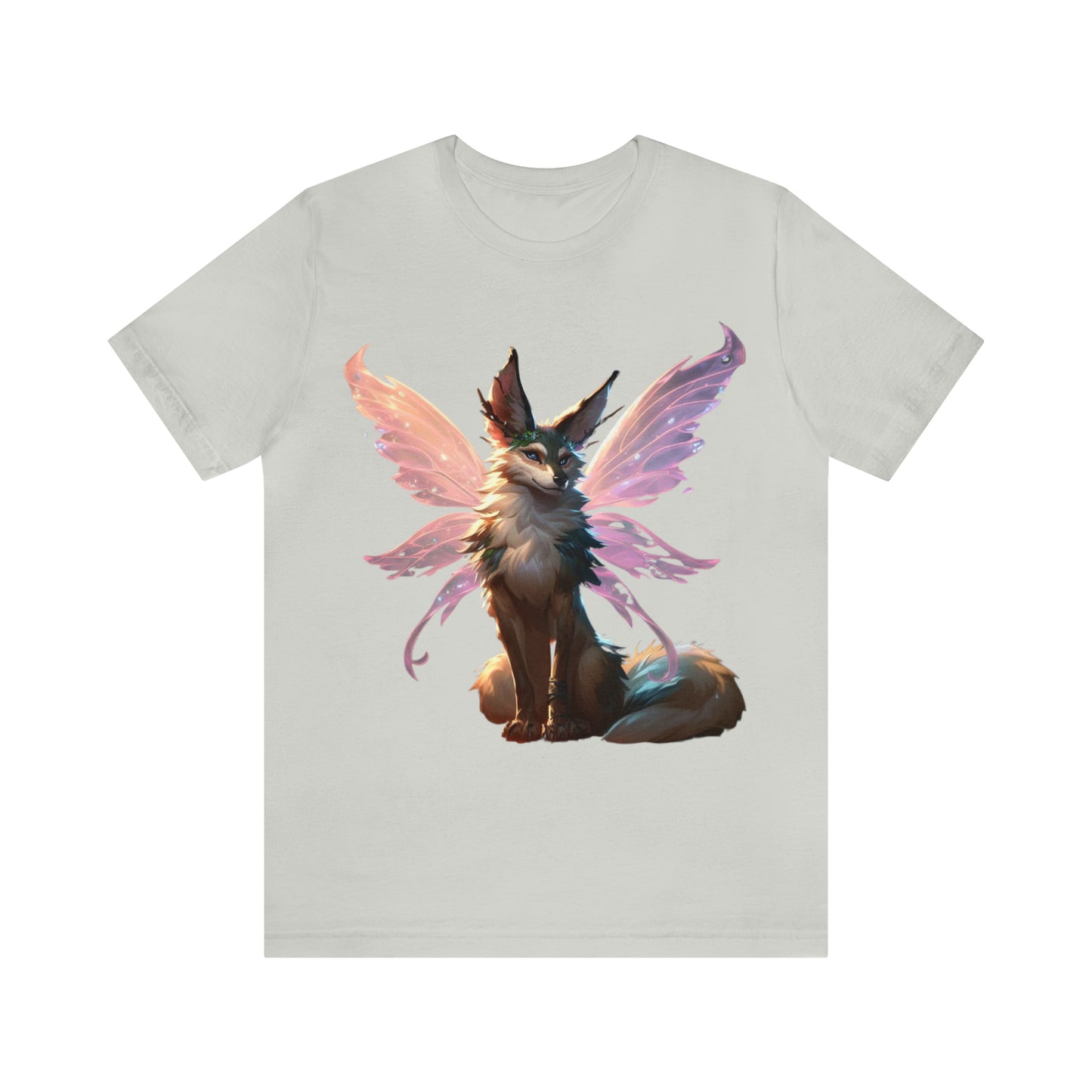 Enchanting Wolf Pixie Tee Shirt - Magical Design for Fantasy Lovers - Unisex Jersey Short Sleeve Tee