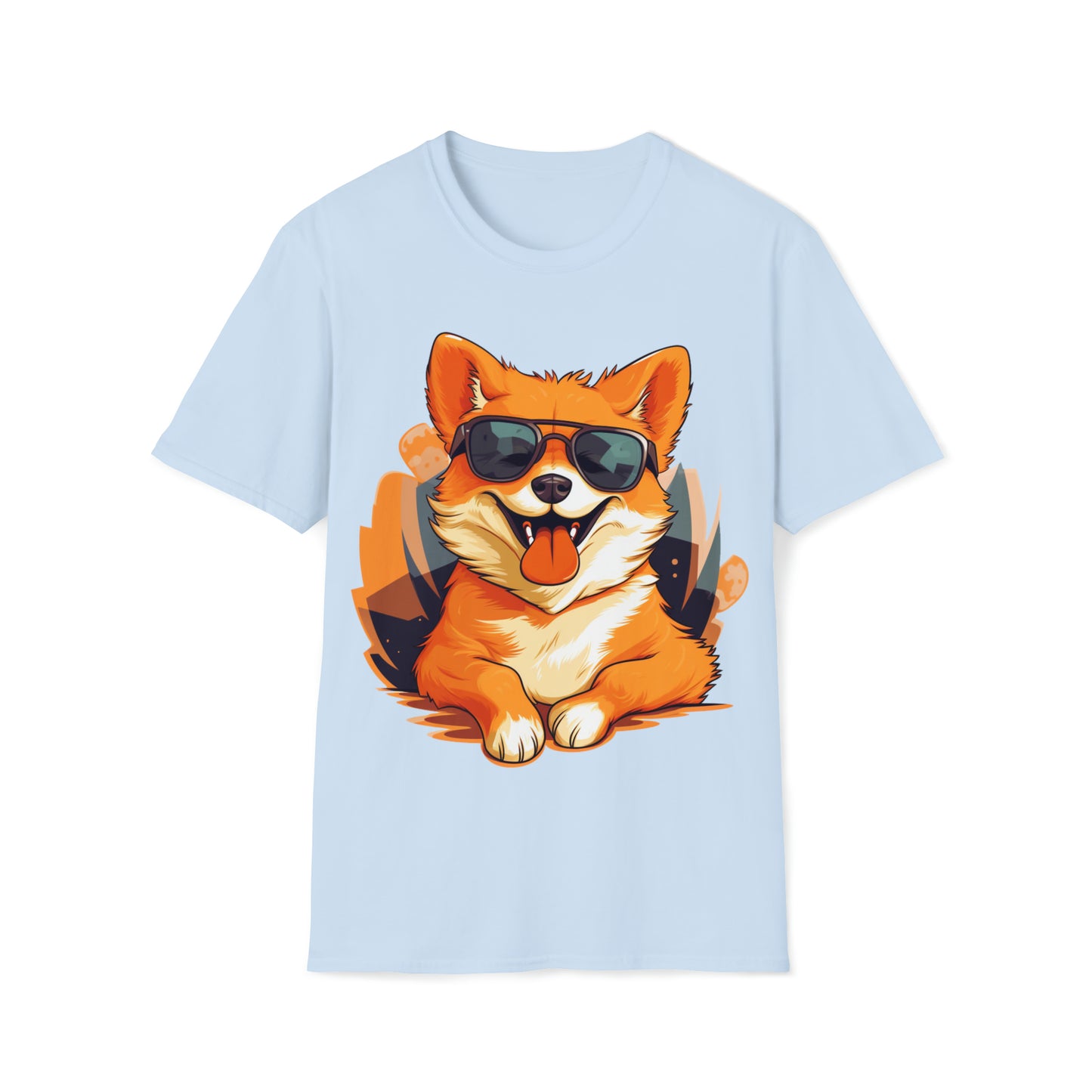Happy Pup with Sunglasses T-Shirt - Fun and Lively Dog Apparel