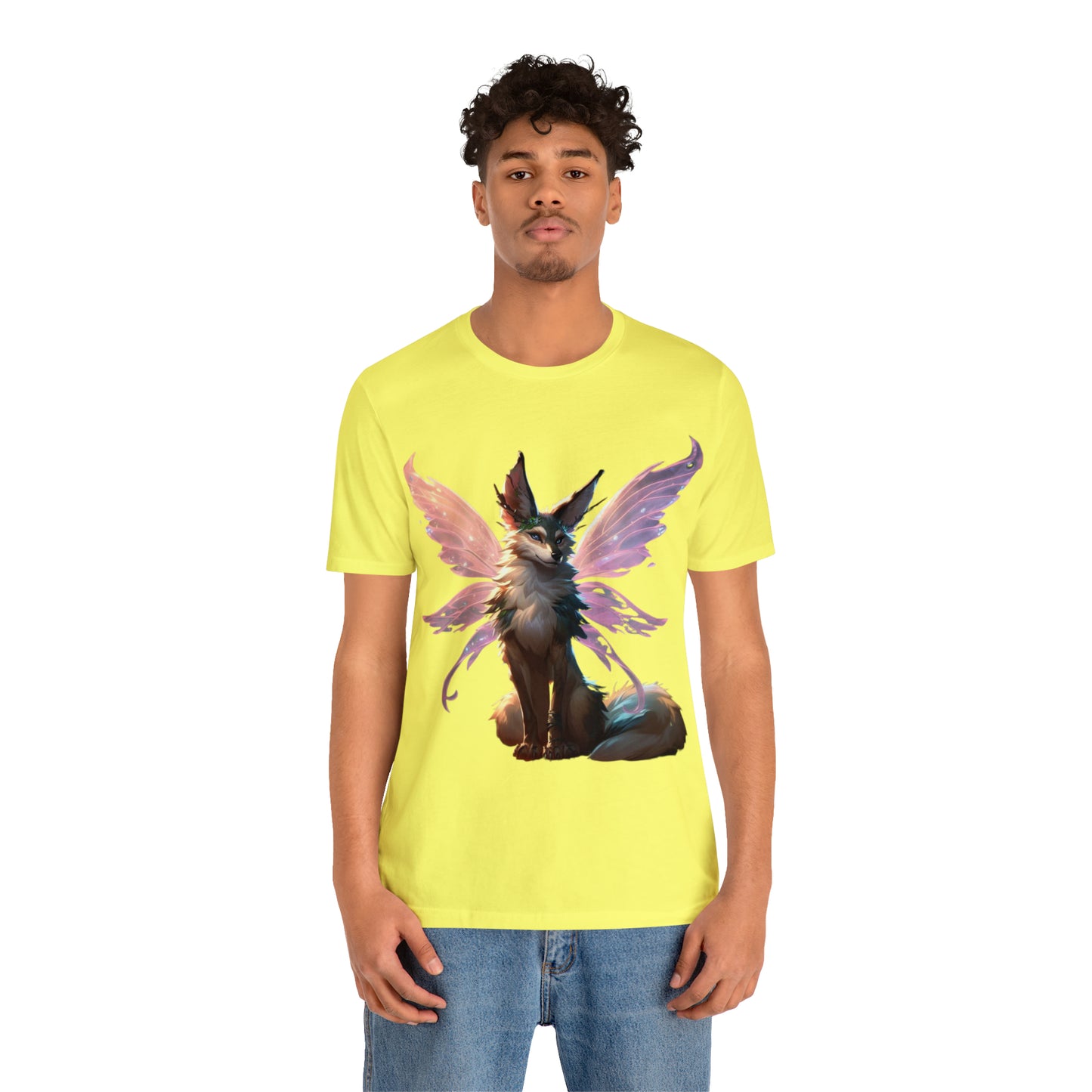 Enchanting Wolf Pixie Tee Shirt - Magical Design for Fantasy Lovers - Unisex Jersey Short Sleeve Tee
