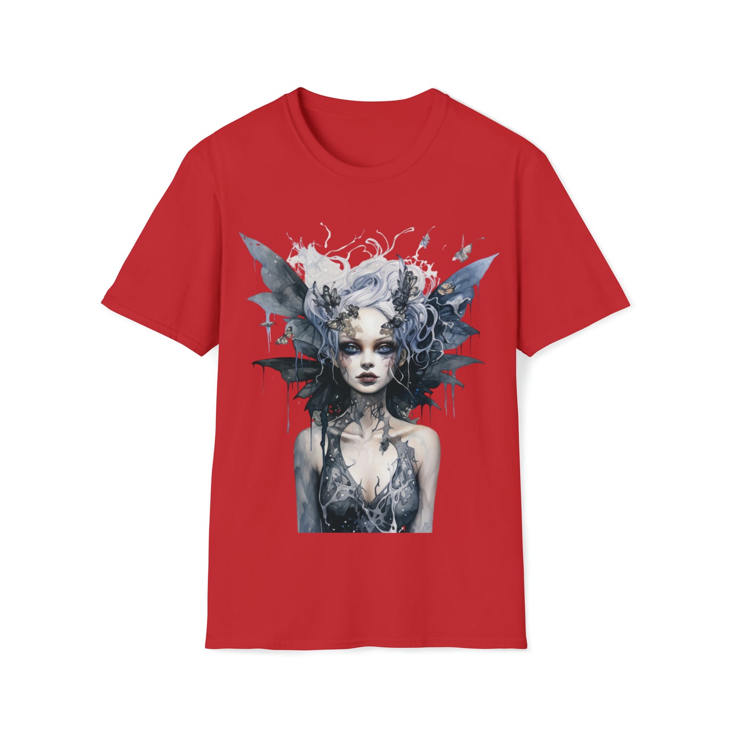 Horror Dark Fairies Watercolor Art Tee Shirt - Mystical Fantasy Fashion, Horror Fantasy,