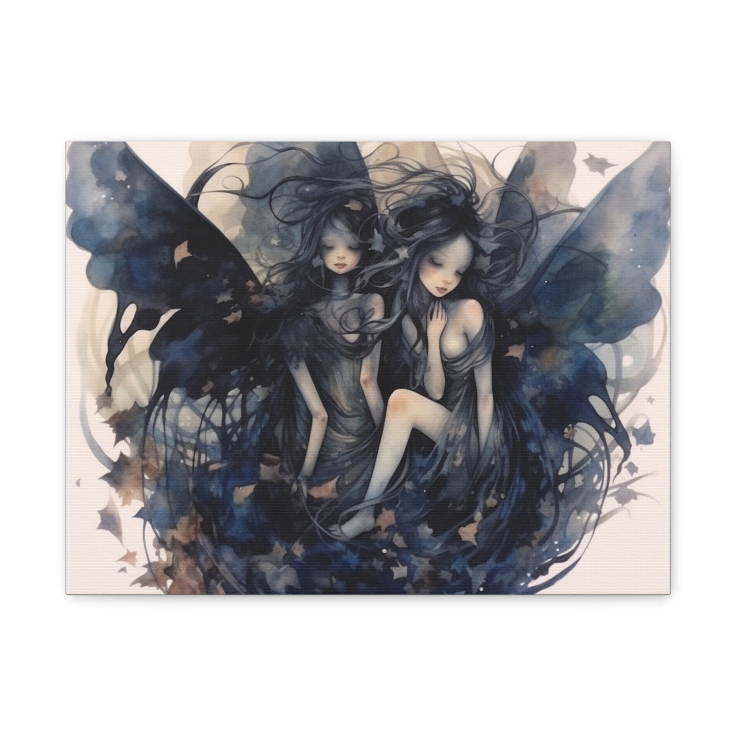 Dark Fairies Watercolor art Canvas Gallery Wraps