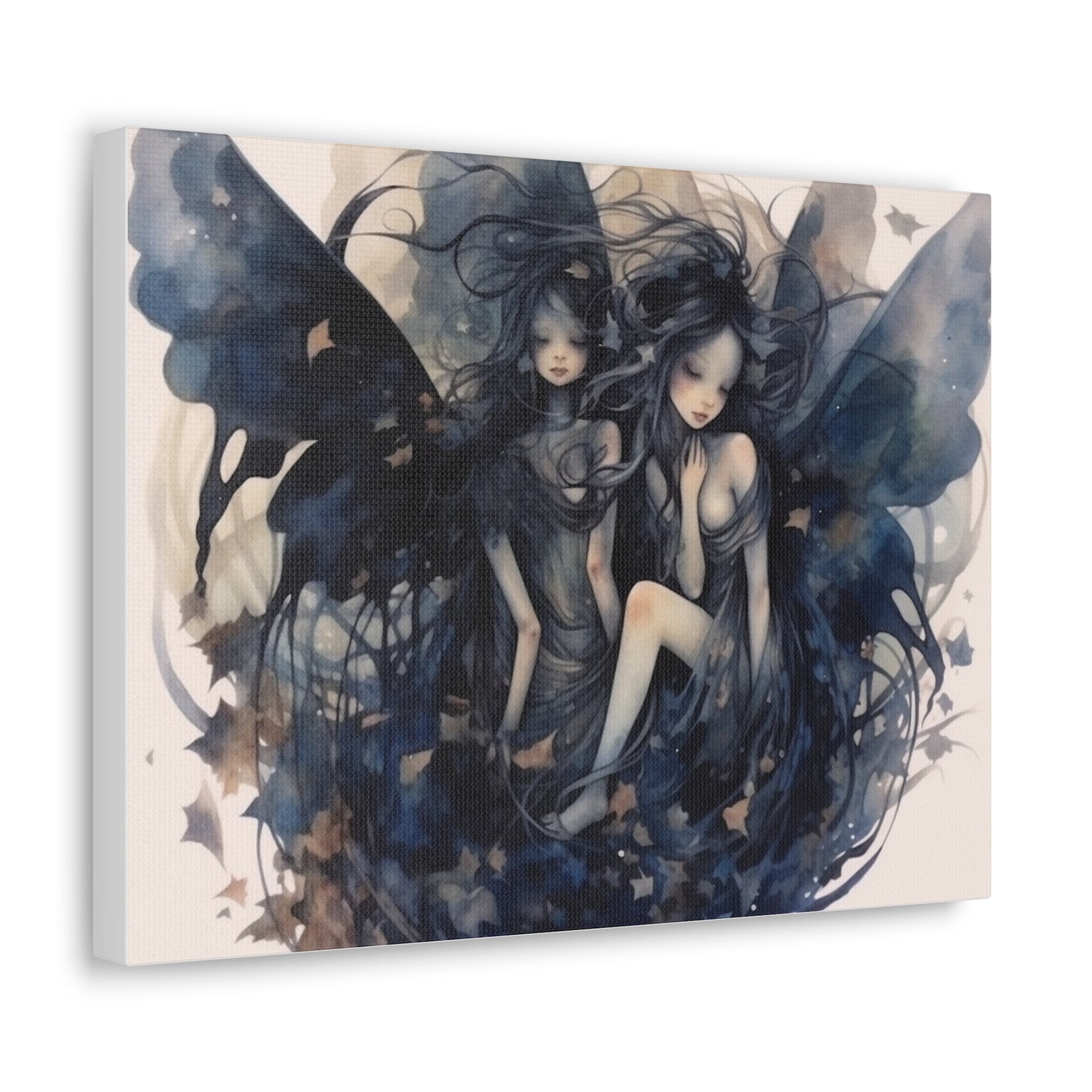 Dark Fairies Watercolor art Canvas Gallery Wraps