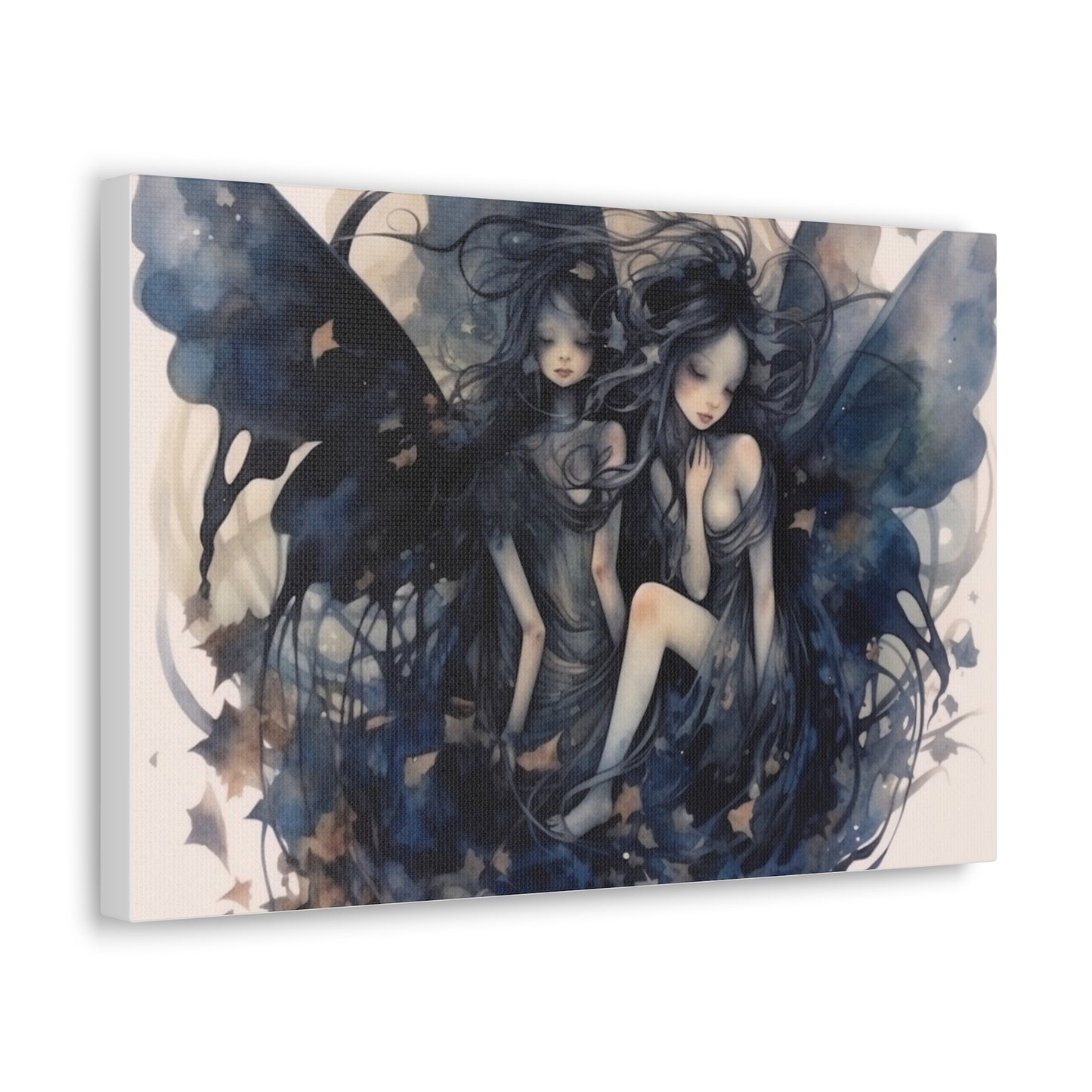 Dark Fairies Watercolor art Canvas Gallery Wraps
